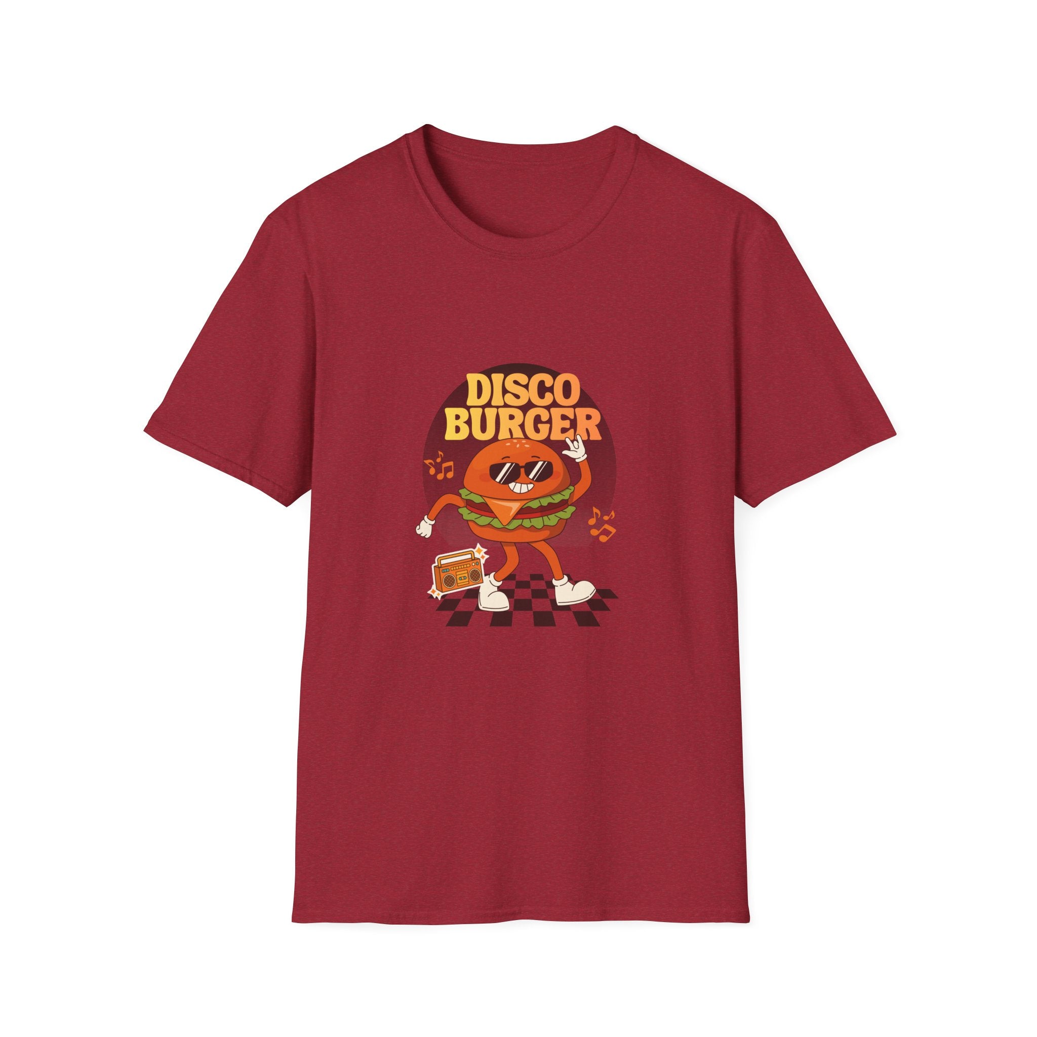 Disco Burger T-Shirt — Retro Dancing Burger Graphic Tee