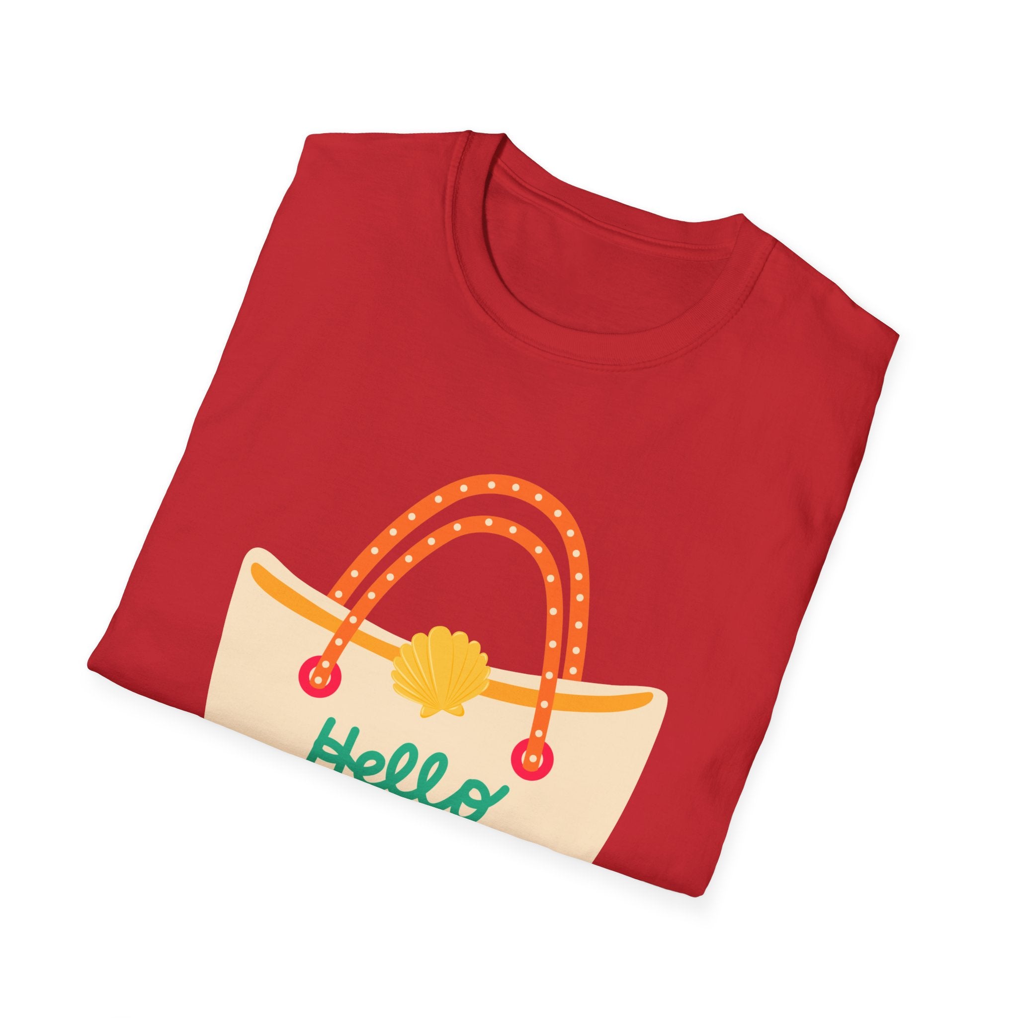 Hello Summer Tote Graphic T-Shirt — "Hello Summer, It’s Vacation Time!"