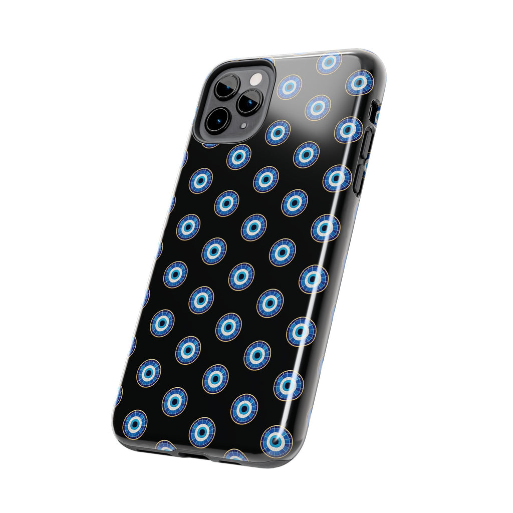 Evil Eye Pattern Tough Phone Case — Protective Blue Nazar Design
