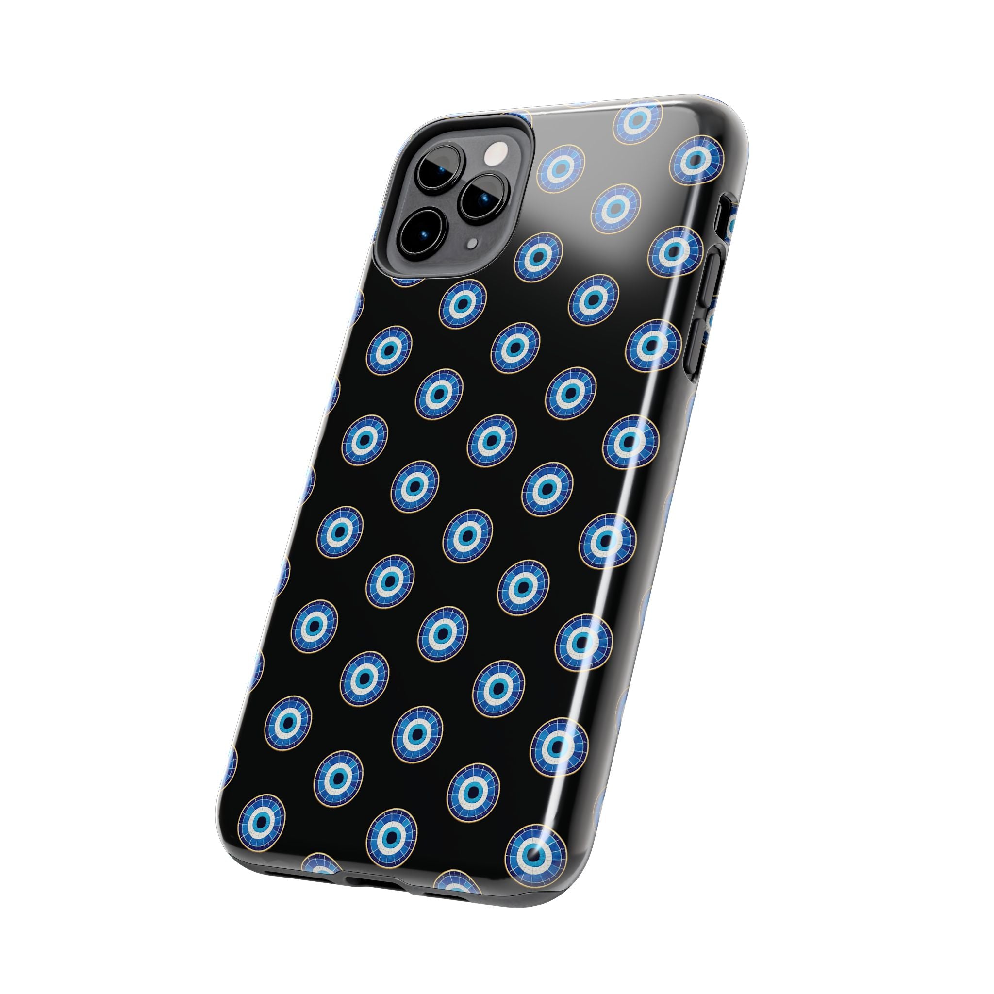Evil Eye Pattern Tough Phone Case — Protective Blue Nazar Design