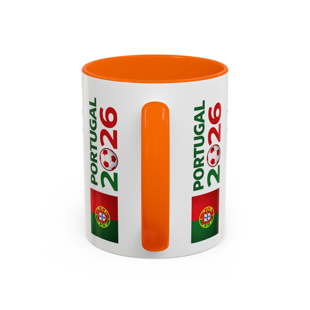 Portugal 2026 Soccer Cup Accent Coffee Mug – Portugal 2026 Trophy Design