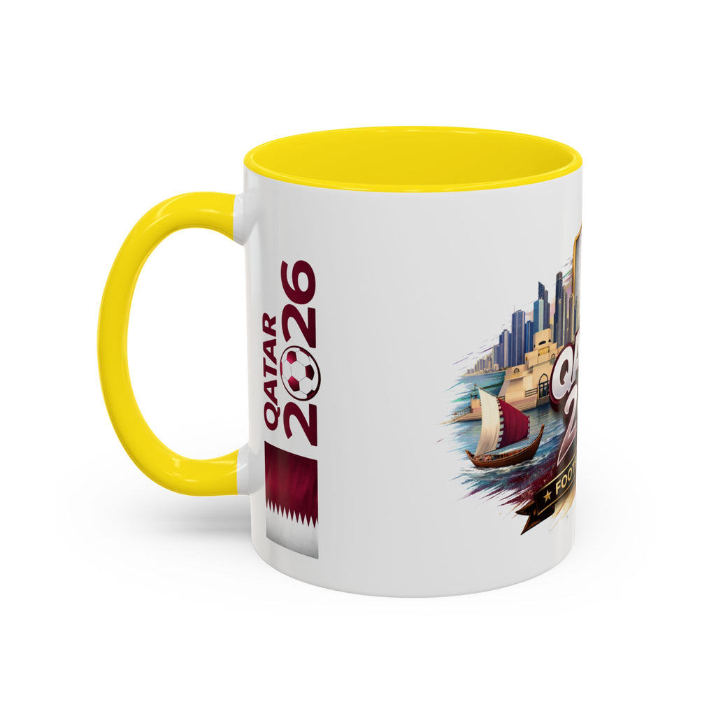 Qatar 2026 Football Passion Accent Coffee Mug (11/15oz)