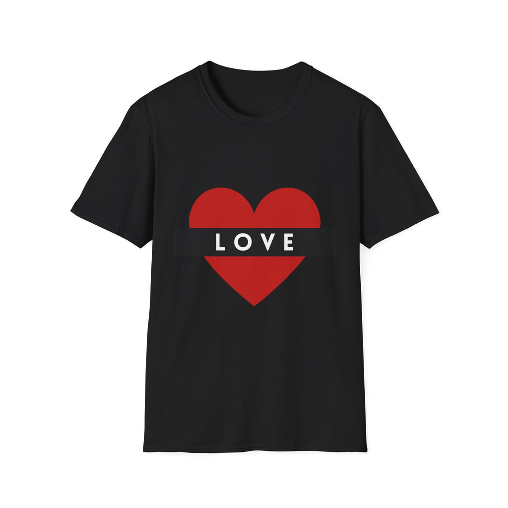 T-Shirt — Red Heart "LOVE" Graphic Tee