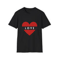 T-Shirt — Red Heart "LOVE" Graphic Tee