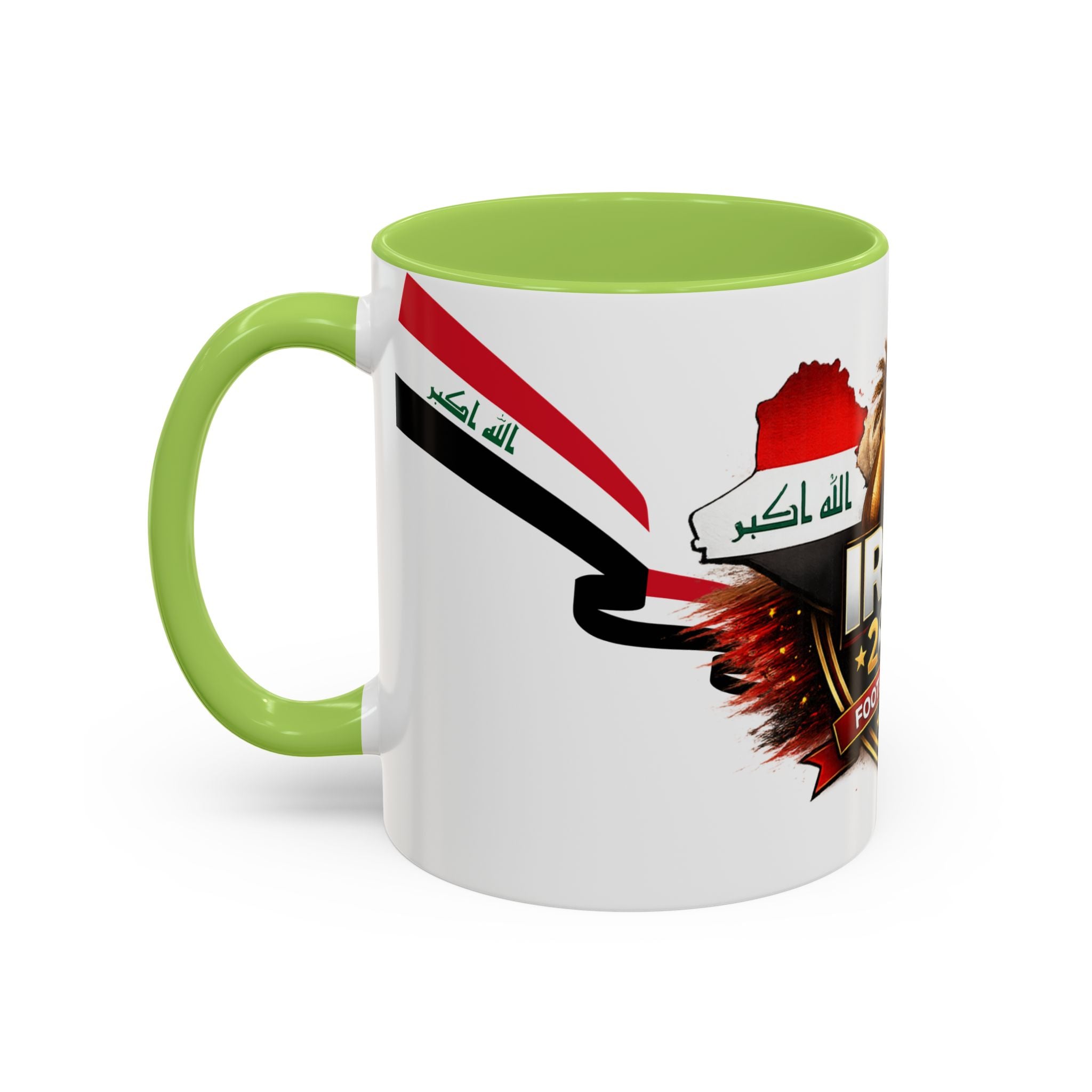 Iraq 2026 Football Cup Accent Coffee Mug – National Team Soccer Fan Gift