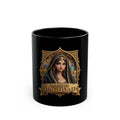 Made in Baghdad Black Mug — Middle Eastern Portrait Coffee Cup, Cultural Gift (11oz/15oz)