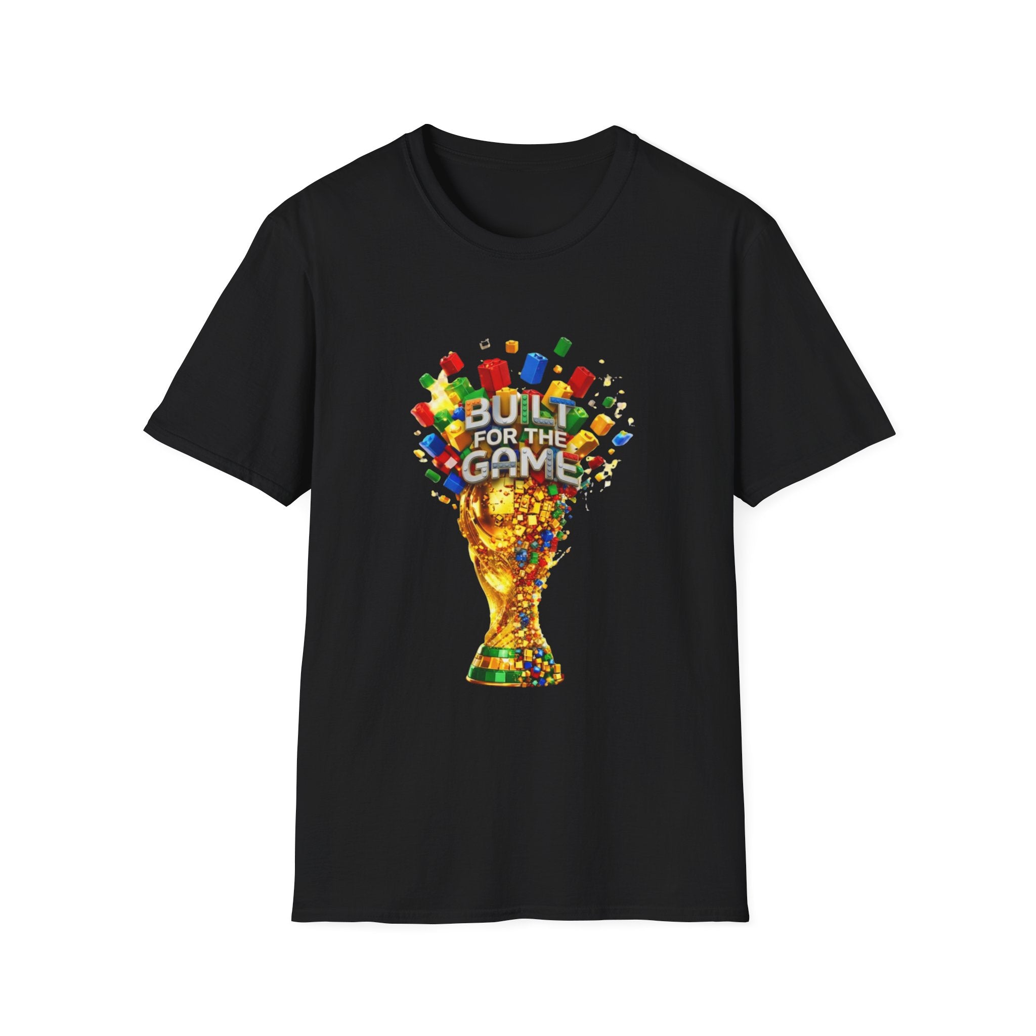 Soccer Trophy T-Shirt — "Built for the Game" Colorful World Cup Tee