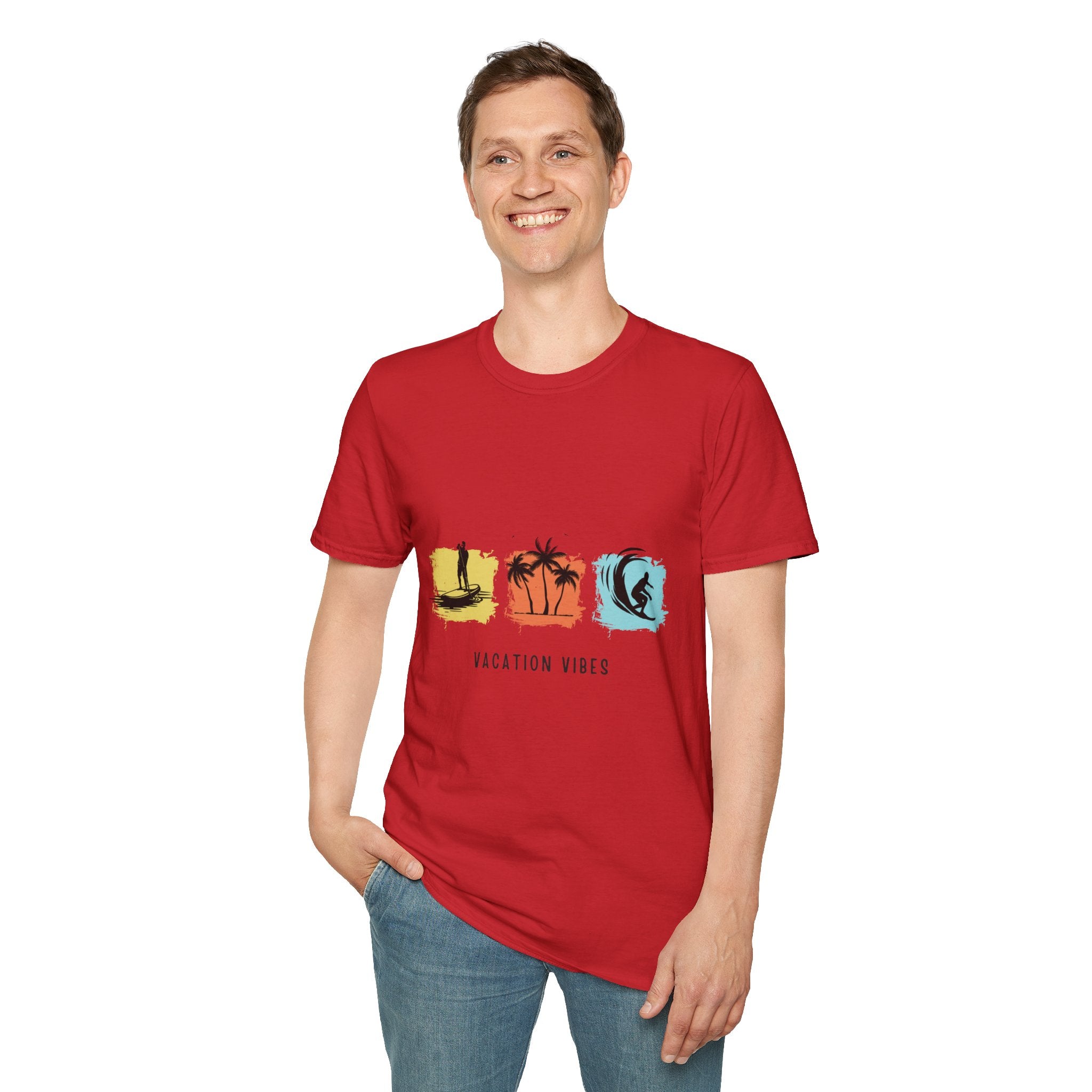 Vacation Vibes T-Shirt — Beach Surf Palm Tree Graphic Tee