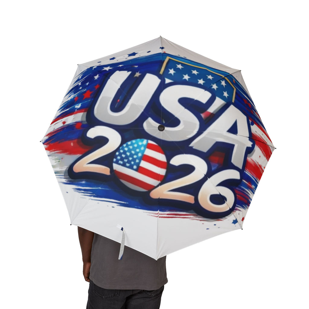 Patriotic USA Foldable Umbrella - 4th of July Travel Rain Sun Shield