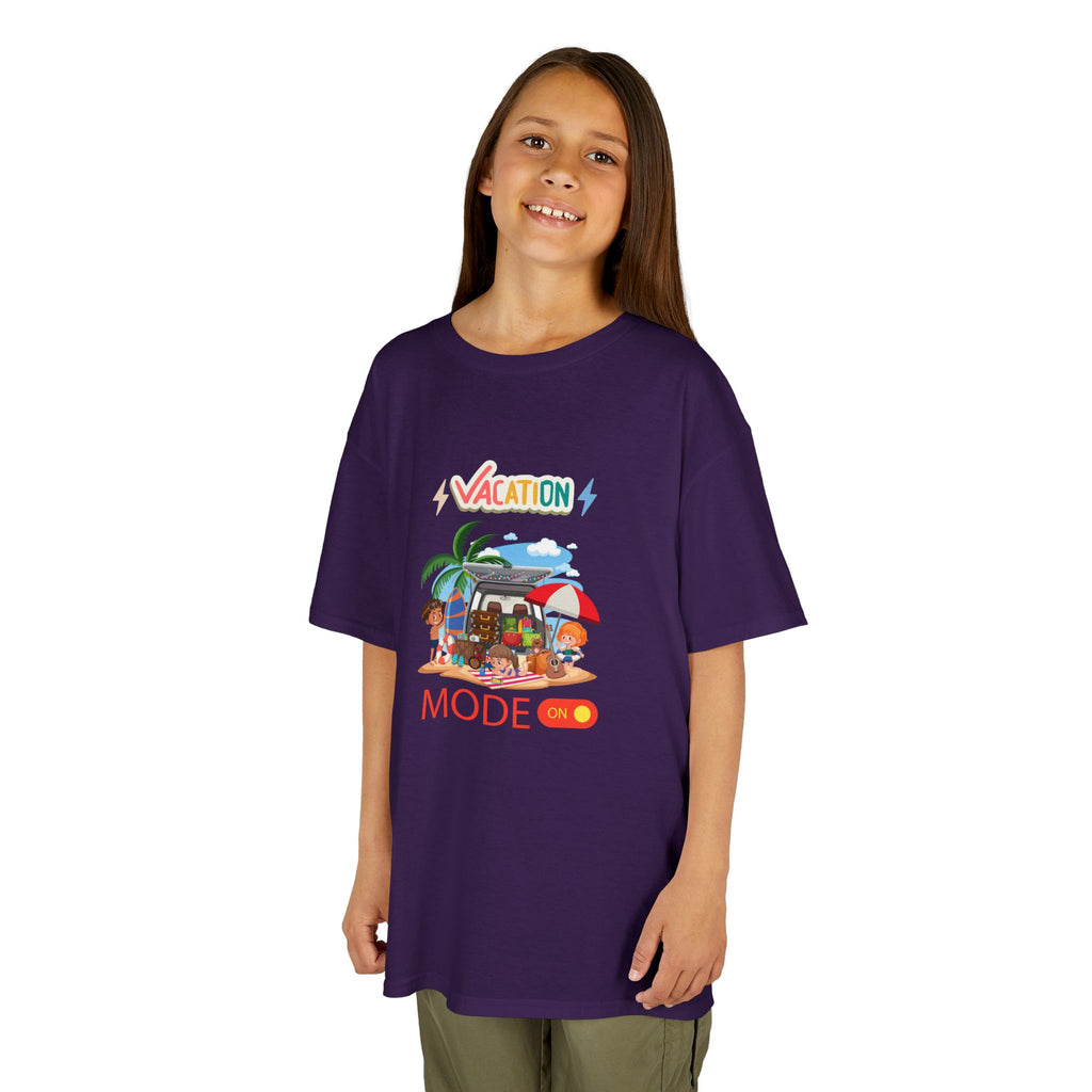 Kids Tee — "Vacation Mode" Beach Graphic Shirt