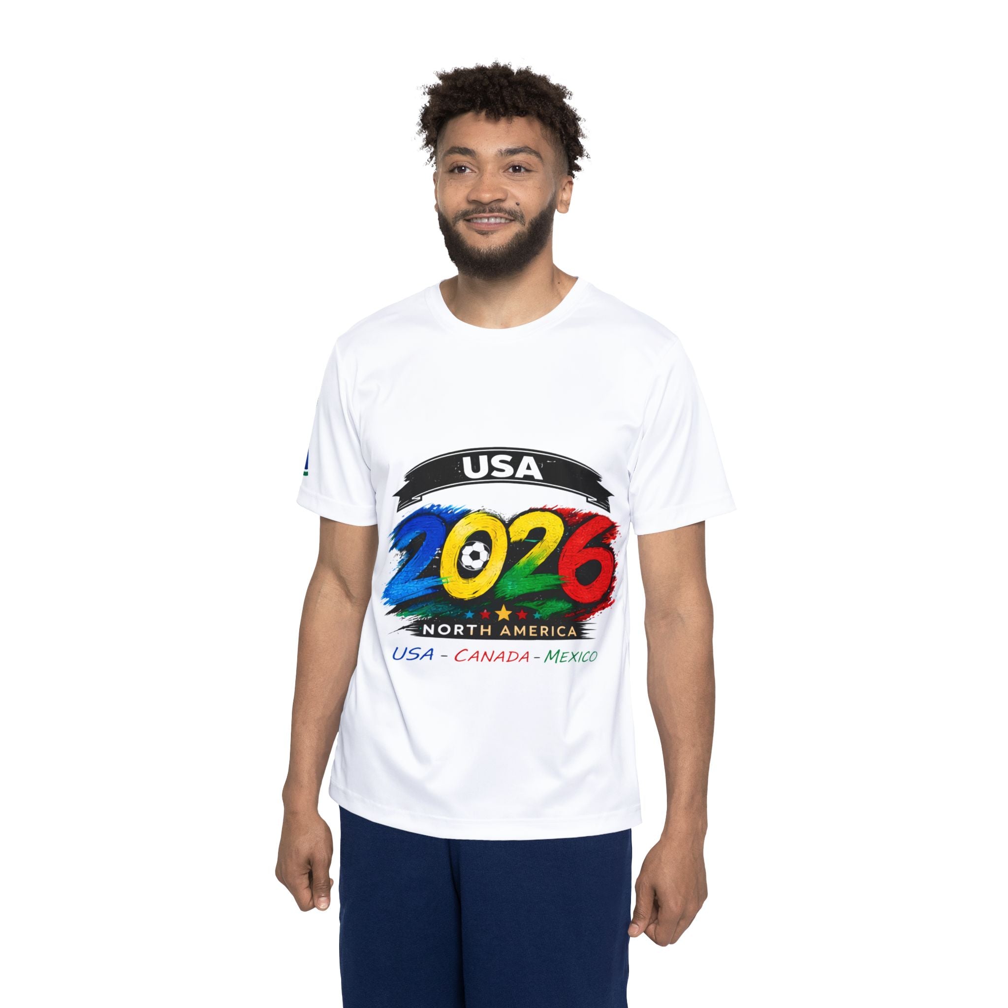 2026 North America Sports Jersey — USA Canada Mexico Patriotic Athletic Tee