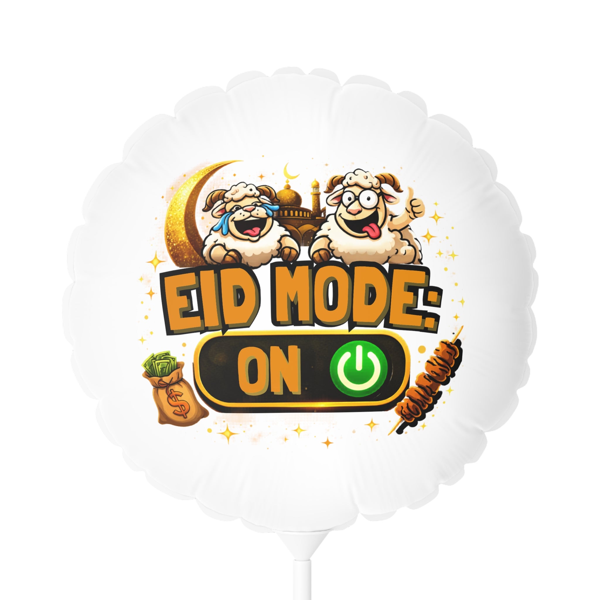 Eid Mode On Balloon — 11" Round/Heart Foil Party Balloon