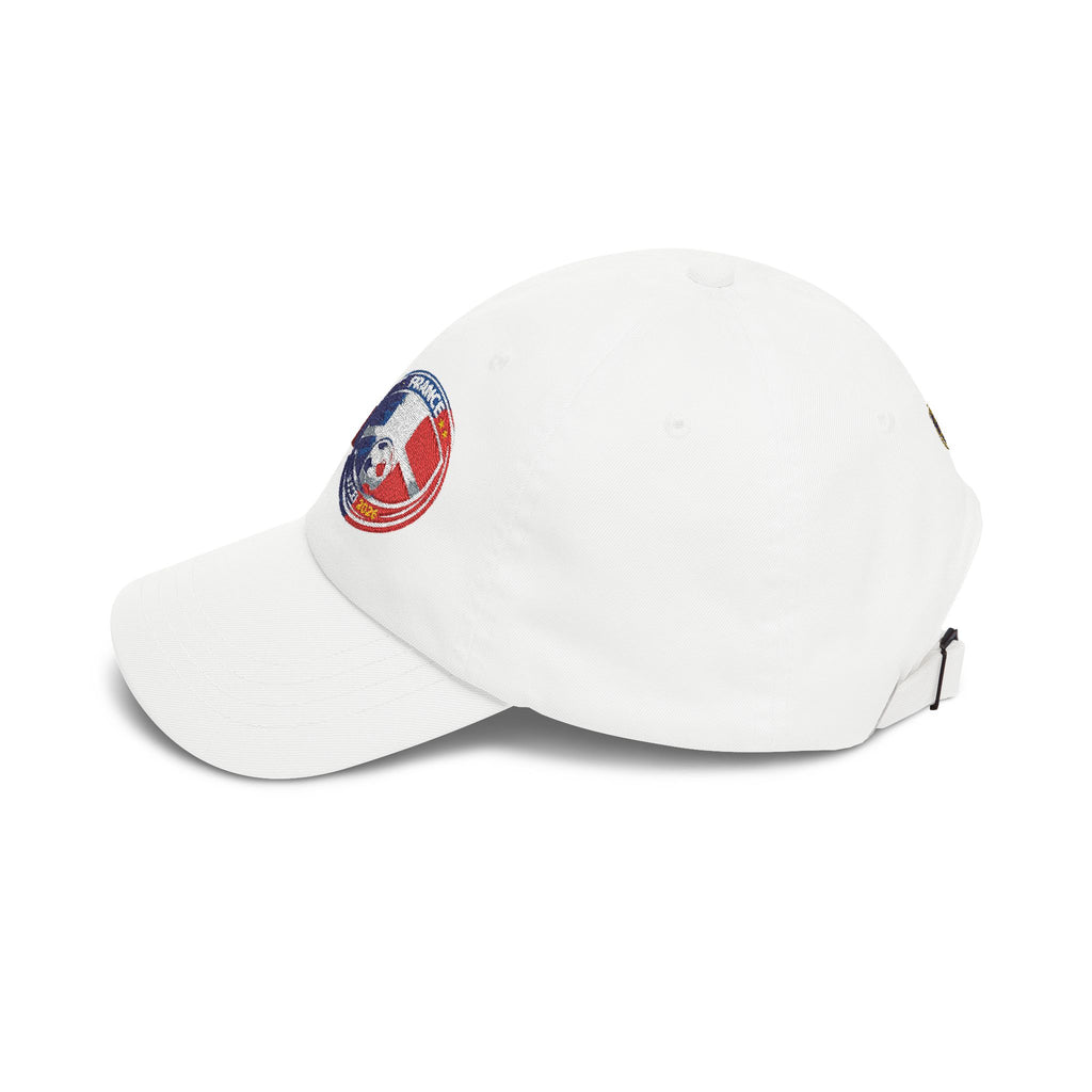 France Soccer Dad Cap — Embroidered French Flag Crest Hat