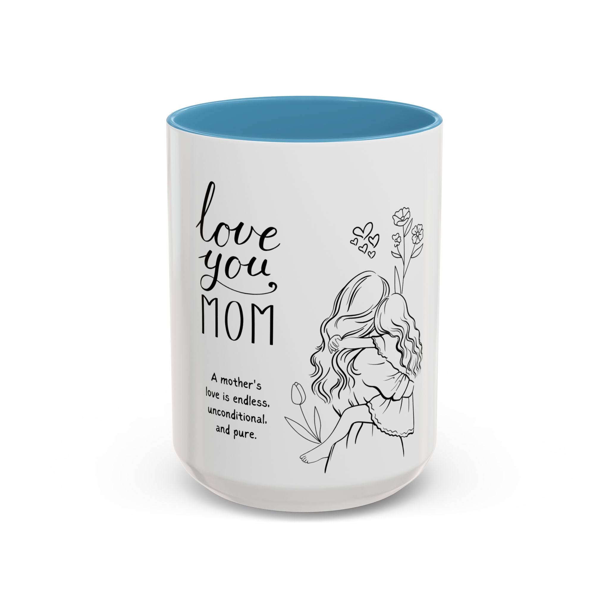 I love you mom Accent Coffee Mug (11, 15oz)
