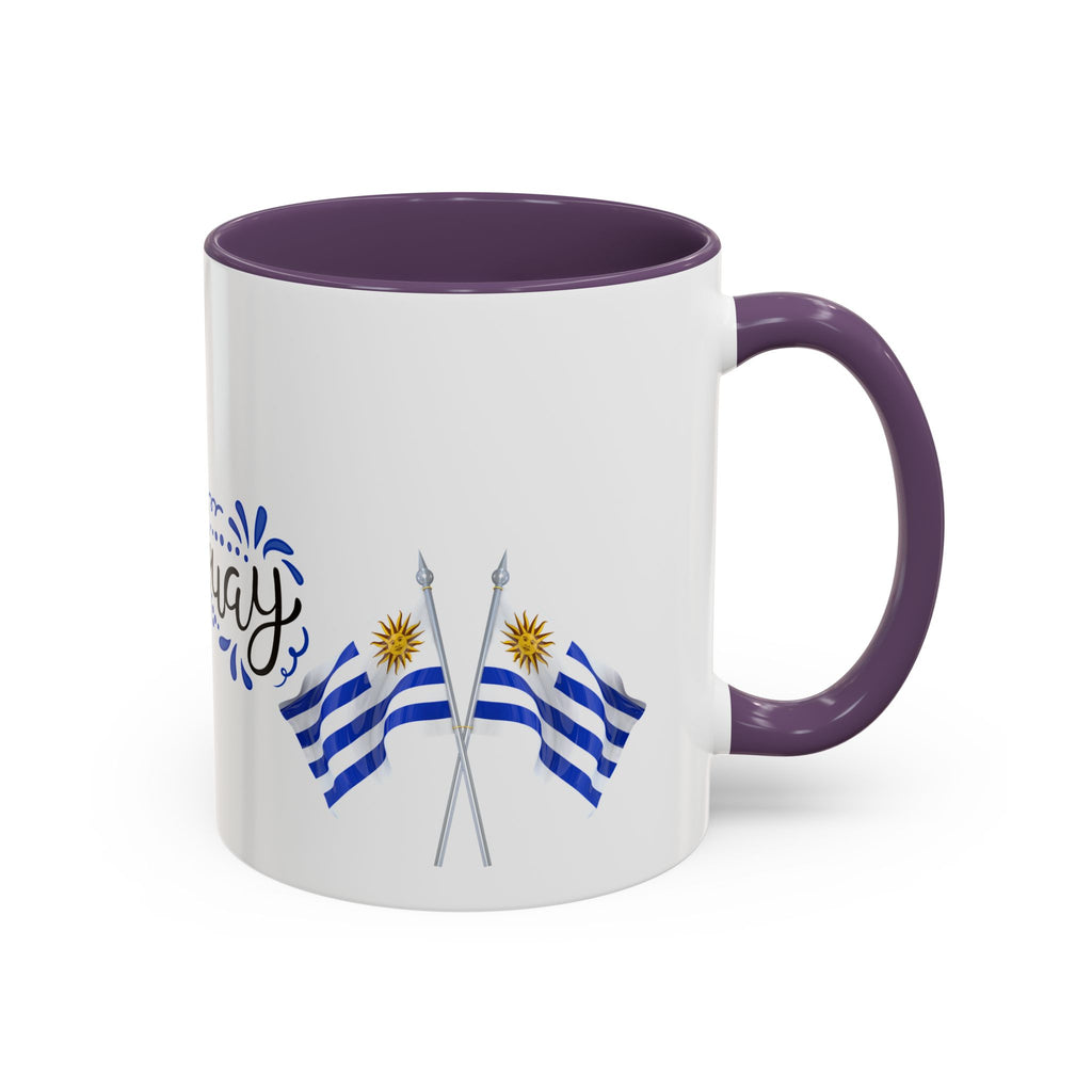 Uruguay Flag Accent Coffee Mug — Blue Sun National Pride 11/15oz