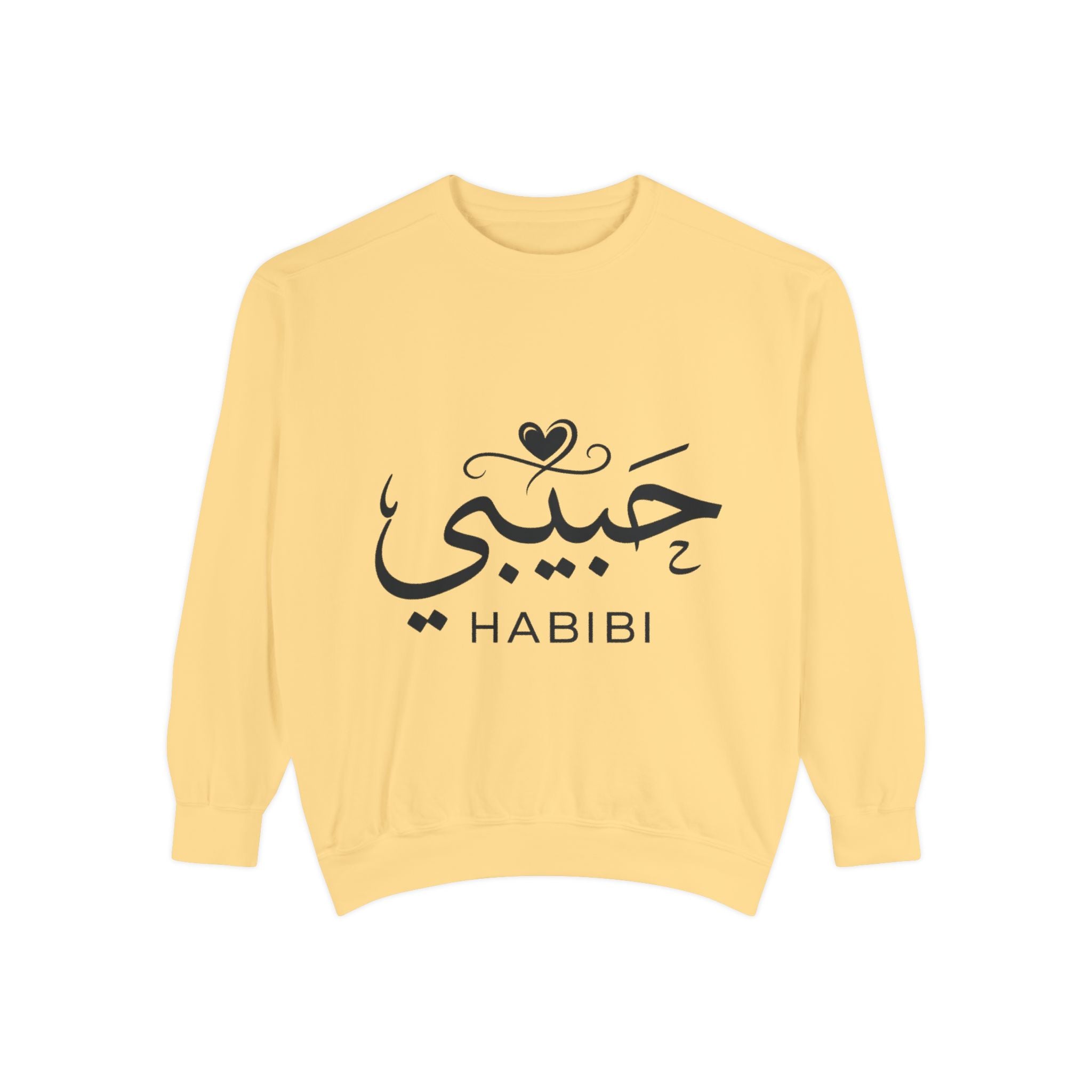 Habibi Sweatshirt — Arabic 'Habibi' Love Script Cozy Sweater