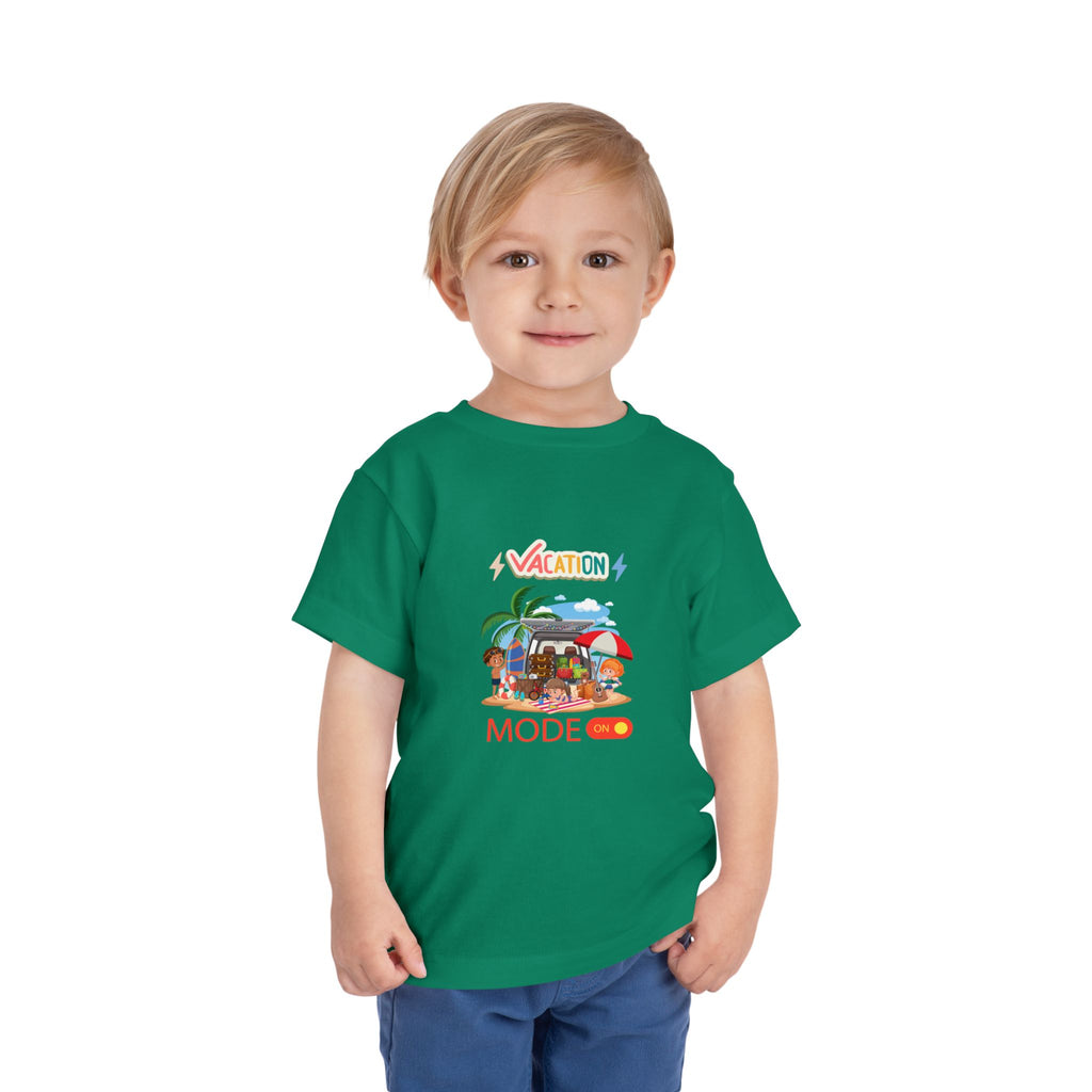 Toddler Tee – "Vacation Mode" Beach Graphic Kids Shirt