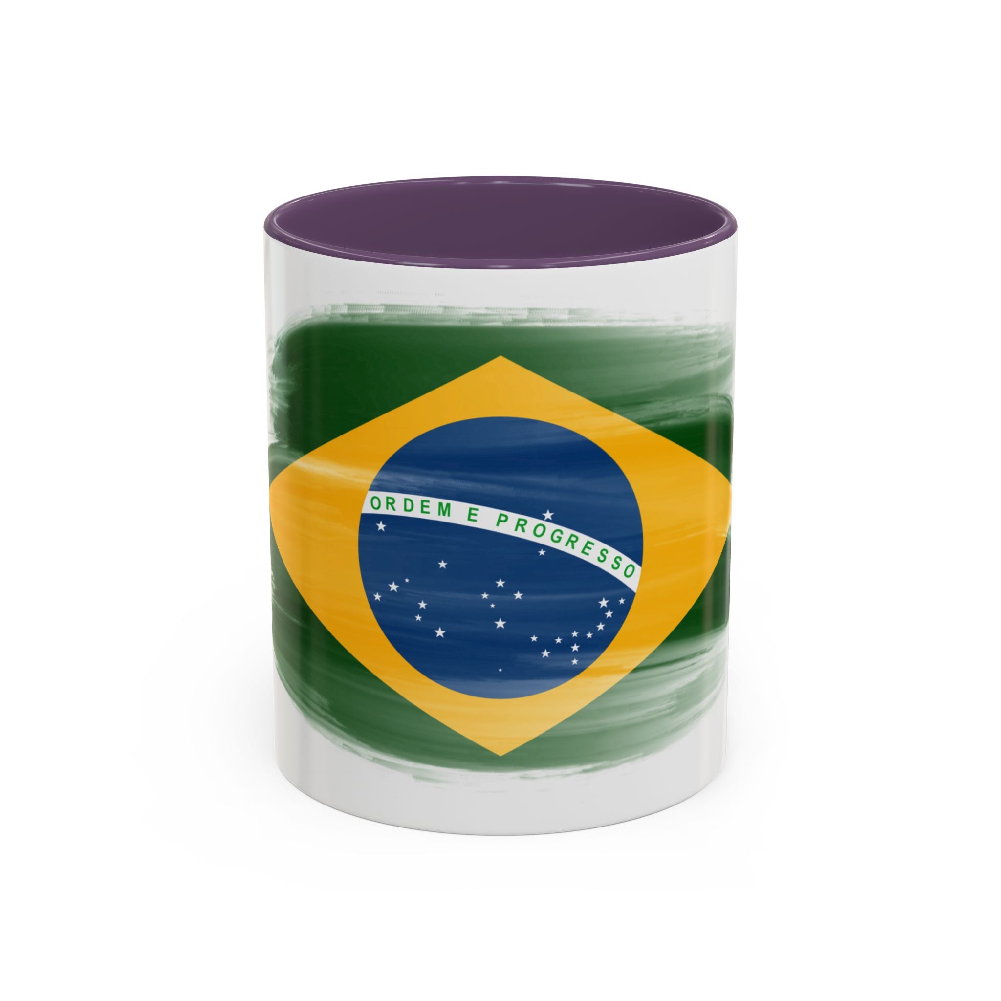 Brazil Flag Coffee Mug — Accent Ceramic Tea Cup (11/15 oz)