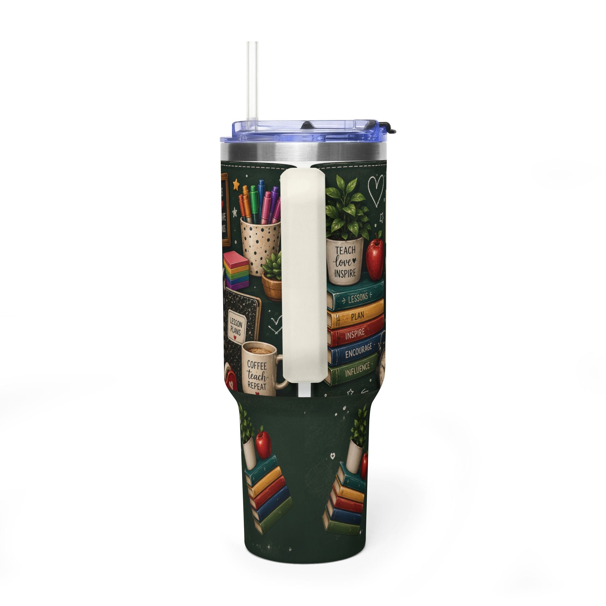Teacher Nutrition Facts 40oz Vacuum Tumbler — Insulated Teacher Coffee Cup