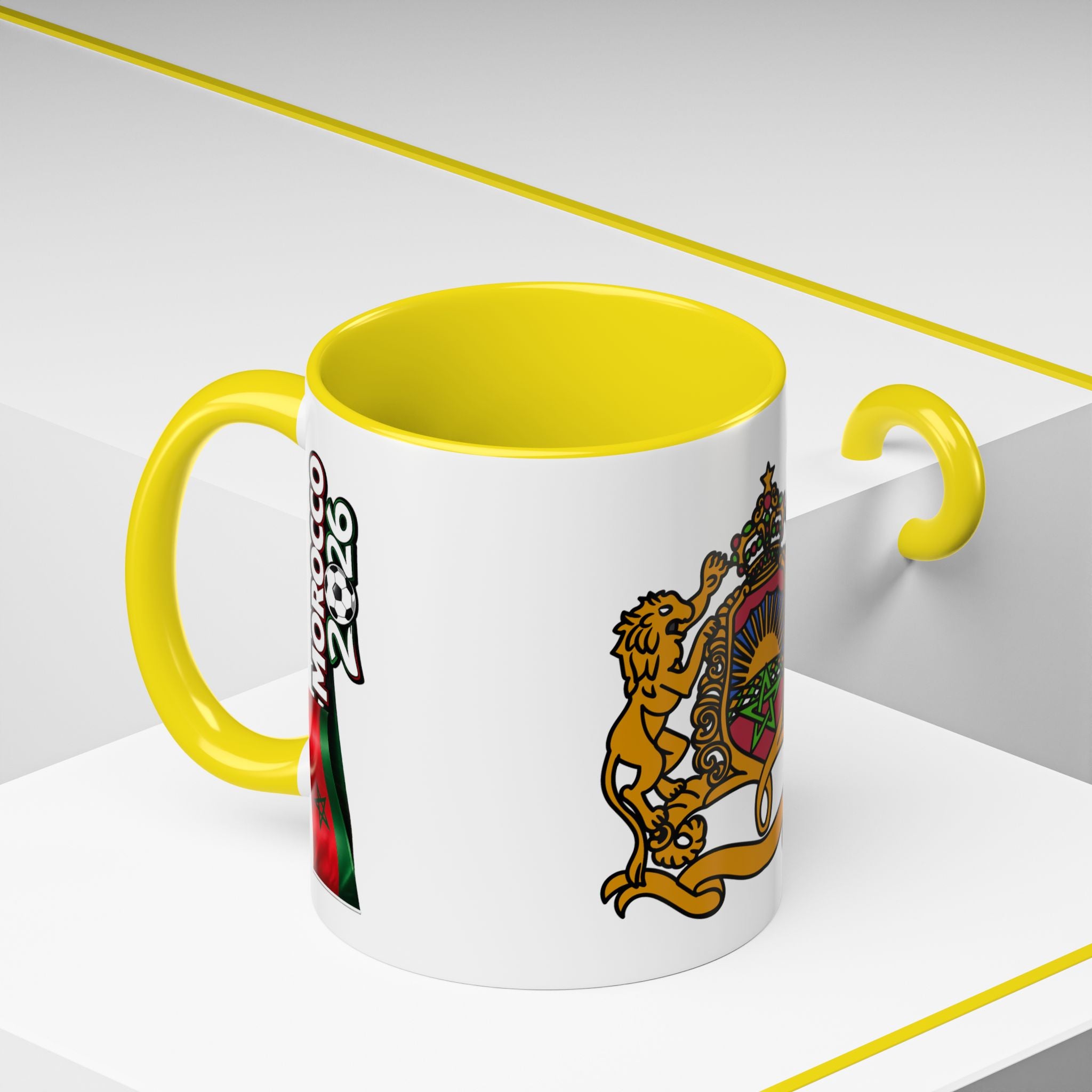 Morocco Coat of Arms Accent Coffee Mug – Moroccan Flag 11/15oz