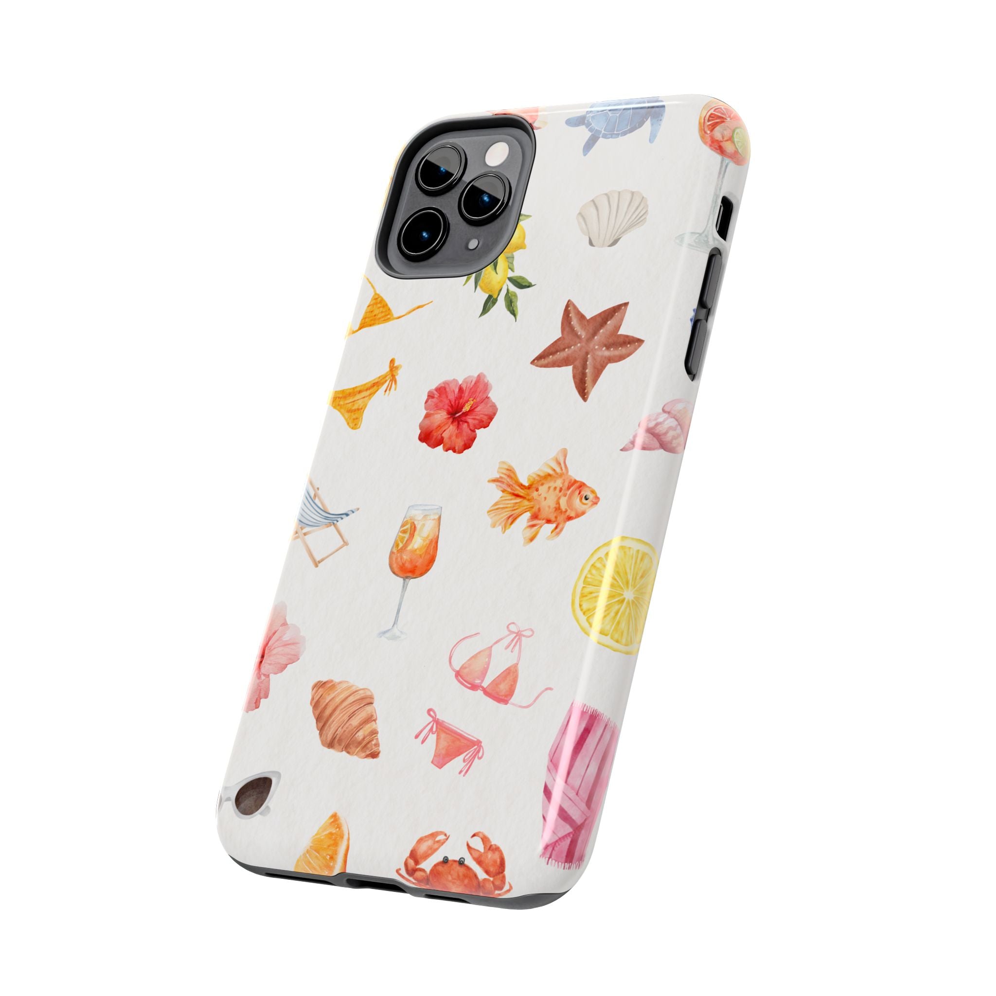 Summer Seashells Pattern Tough Phone Case — Beach Vacation Phone Cover