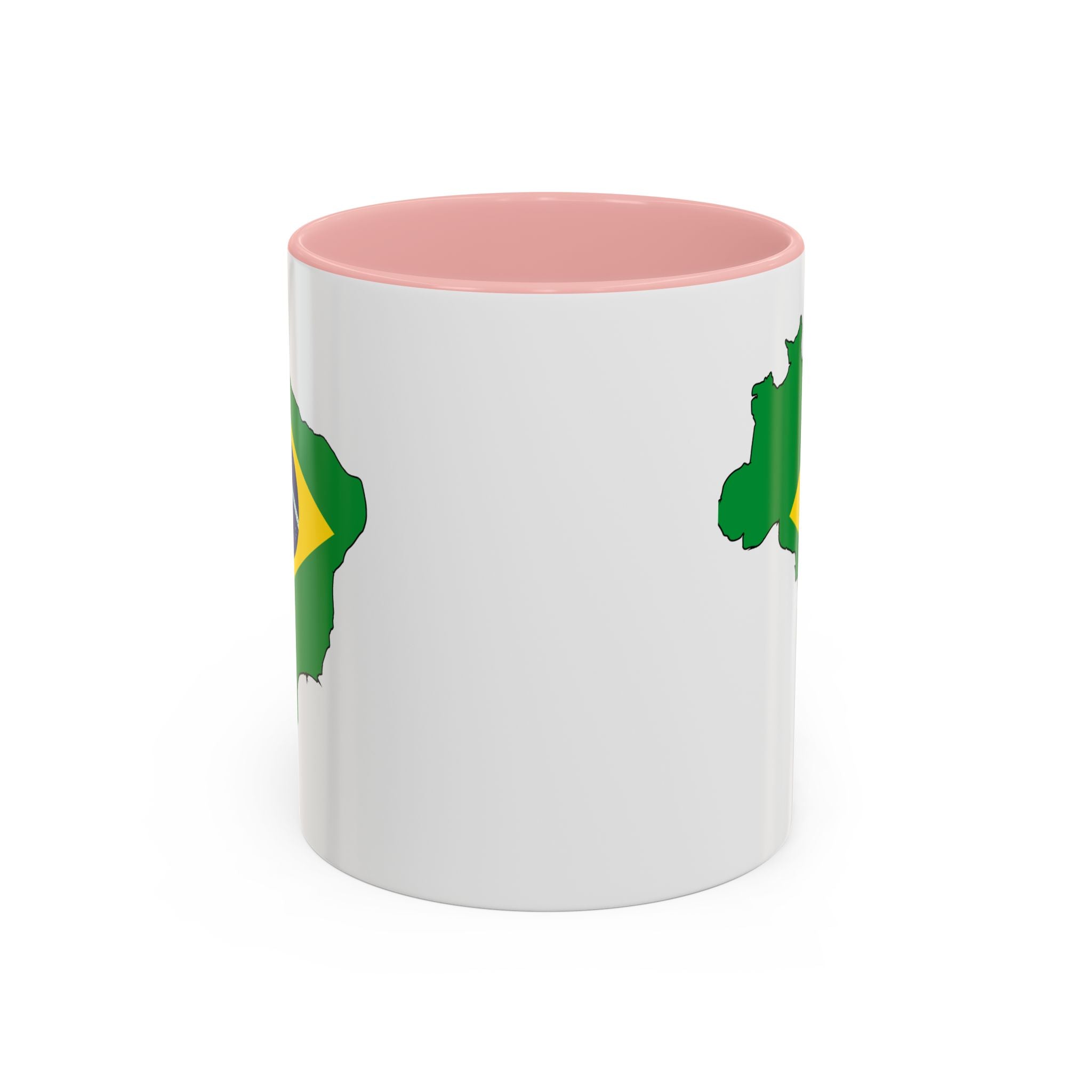 Brazil Map Coffee Mug — Brazilian Flag Accent 11/15oz