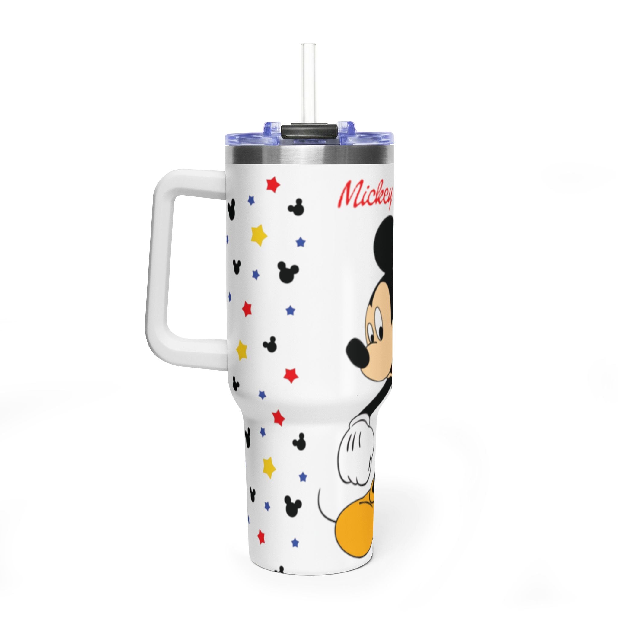 Mickey Mouse 40oz Vacuum Tumbler — Insulated Travel Mug with Straw