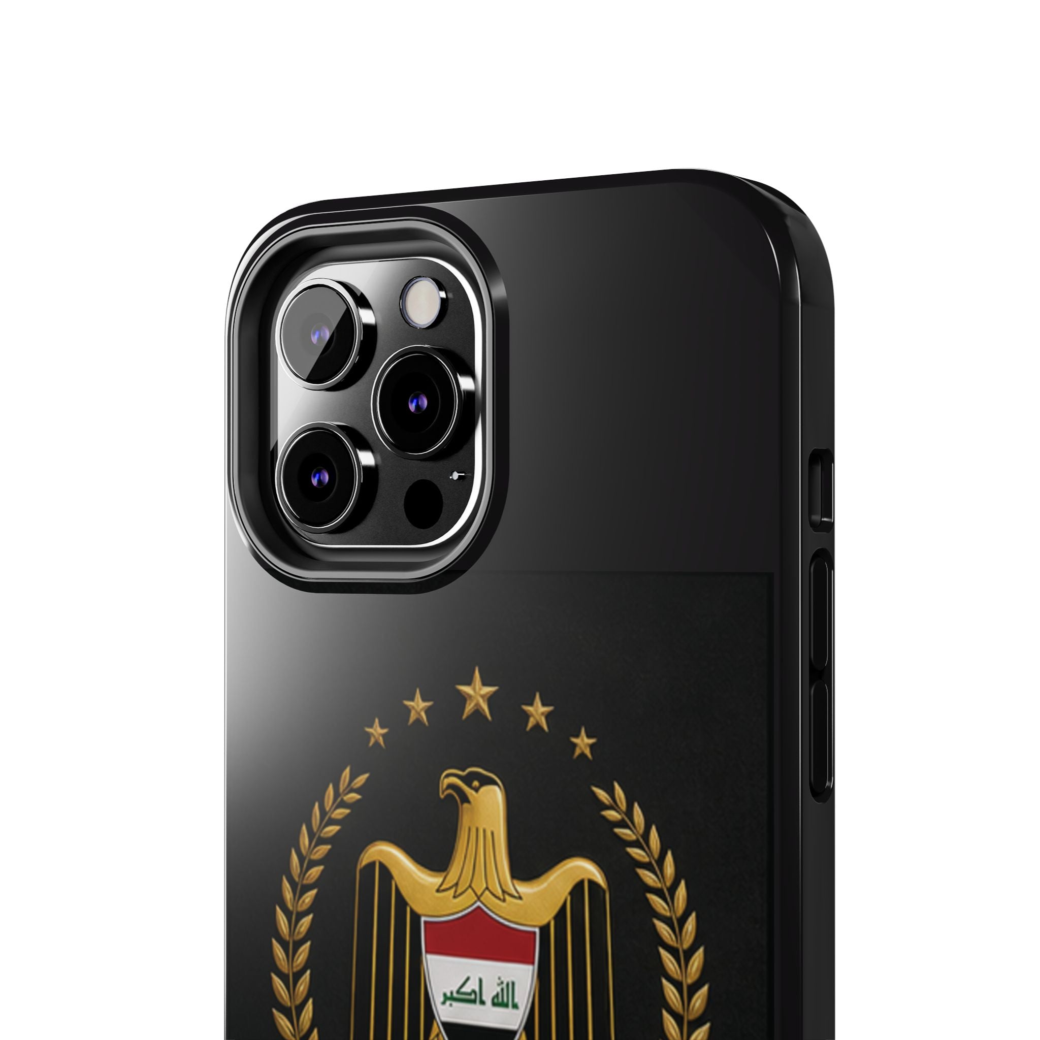 Iraq Coat of Arms Tough Phone Case — Arabic ‘Allahu Akbar’ Military Eagle Design