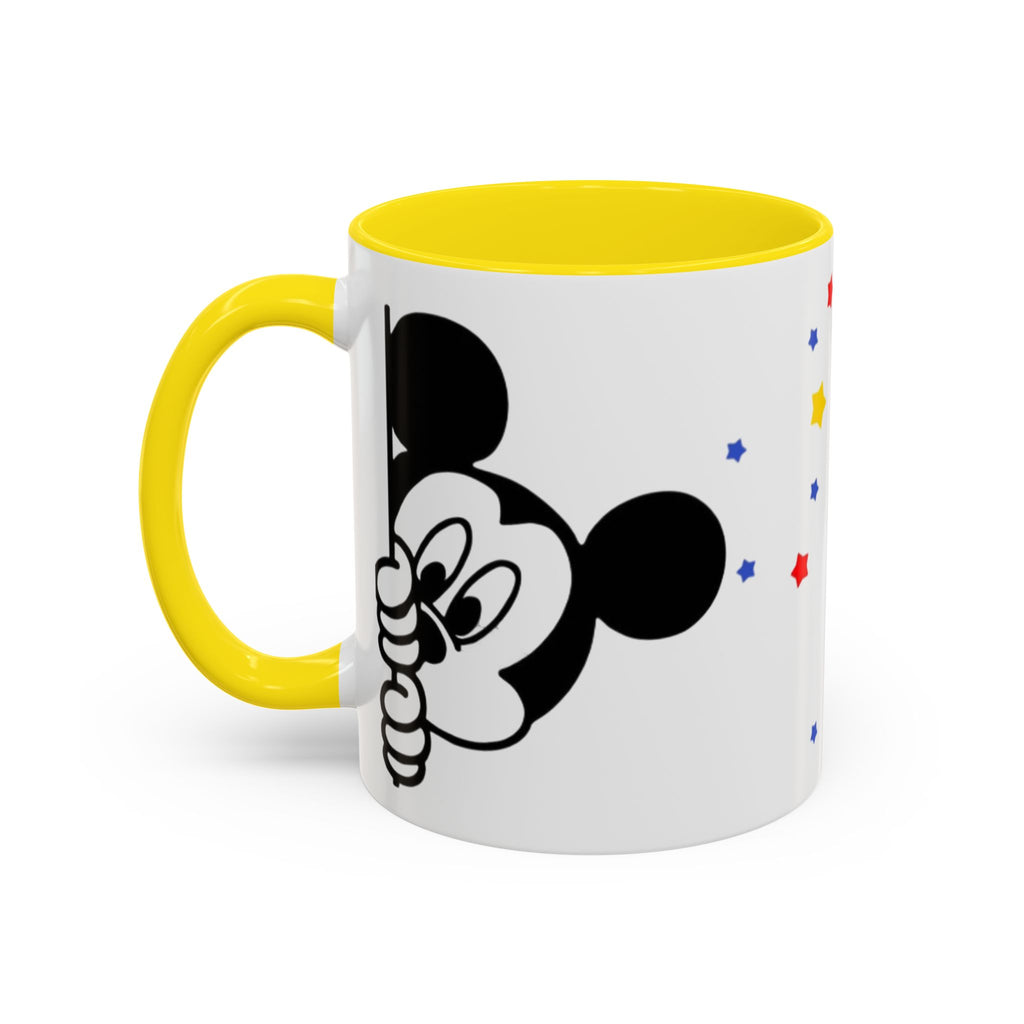 Mickey Mouse Accent Coffee Mug – Stars Pattern (11 oz)