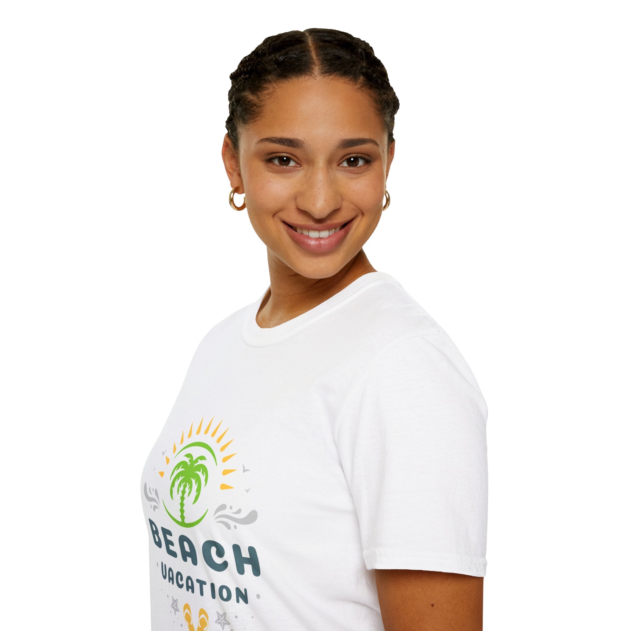 Beach Vacation T-Shirt — Palm Tree Sunset Graphic Tee