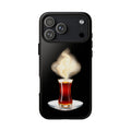 Tea Steam Phone Case – Turkish Tea Glass Design, Cozy Beverage Lover Phone Cover