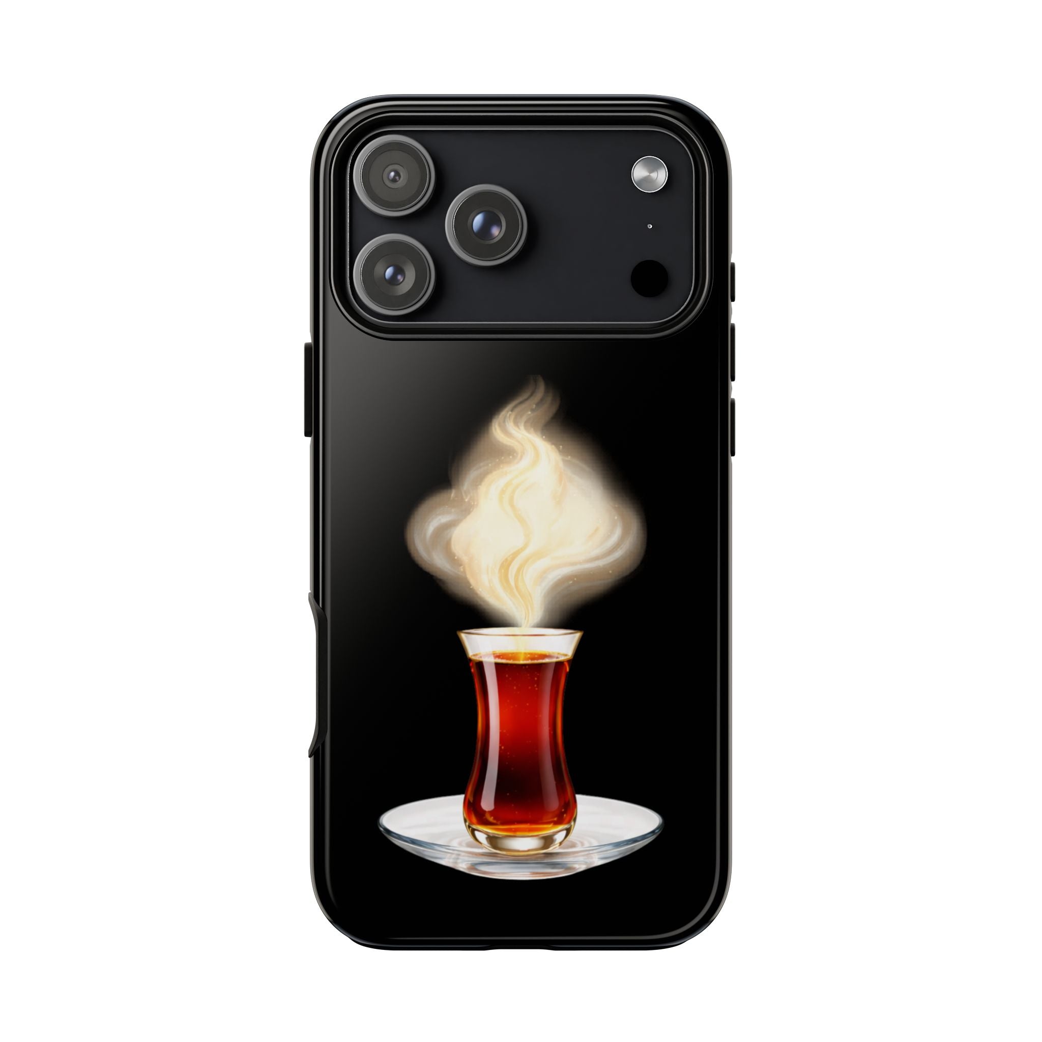 Tea Steam Phone Case – Turkish Tea Glass Design, Cozy Beverage Lover Phone Cover