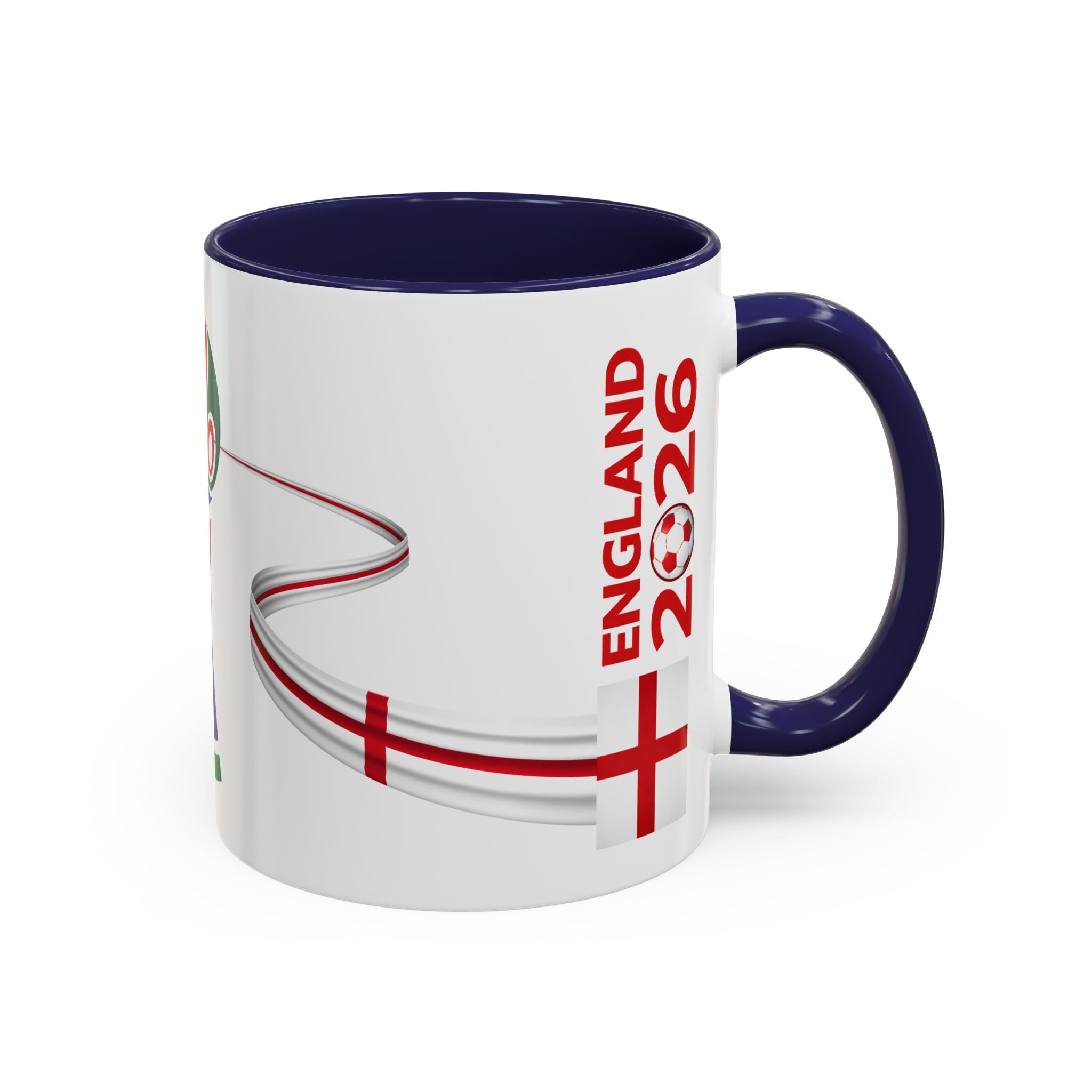 England 2026 Soccer Cup Accent Coffee Mug