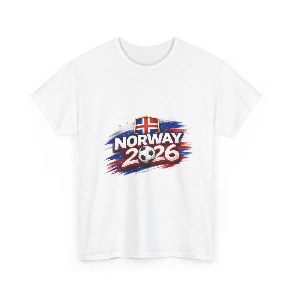Norway 2026 Football Tee — Norwegian Flag Map Soccer Fan Shirt