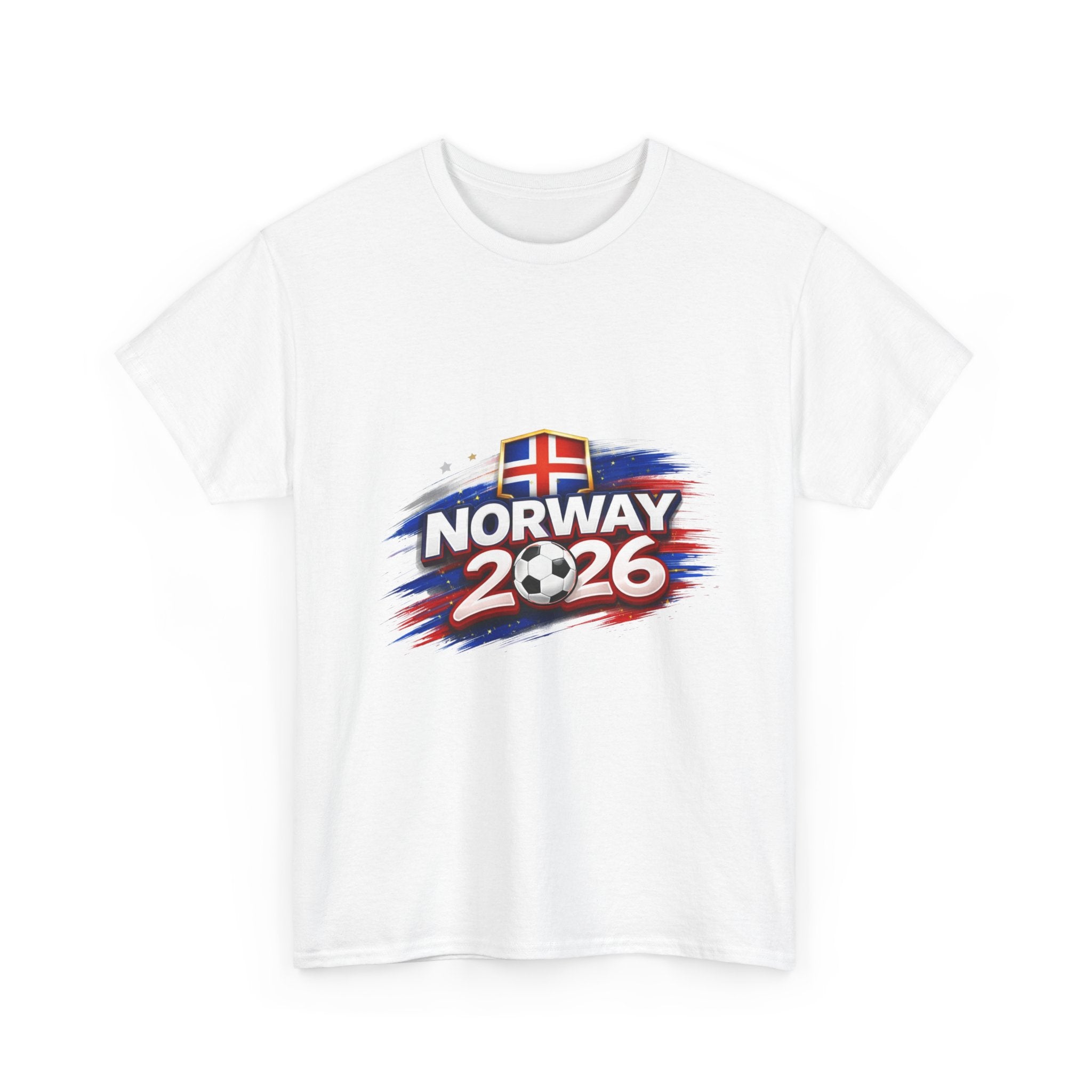 Norway 2026 Football Tee — Norwegian Flag Map Soccer Fan Shirt