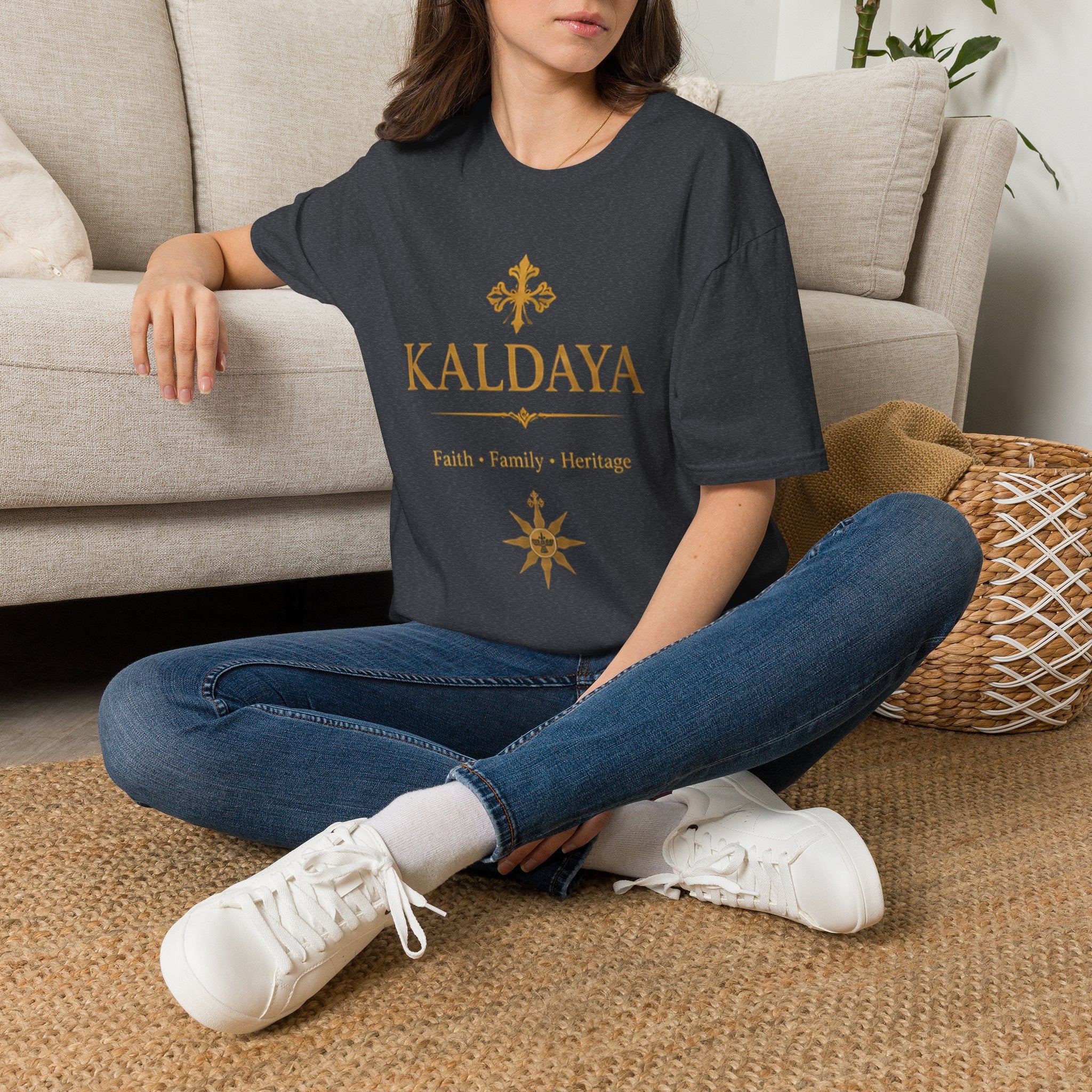 KALDAYA Gold Logo T‑Shirt — Elegant Faith & Heritage Tee