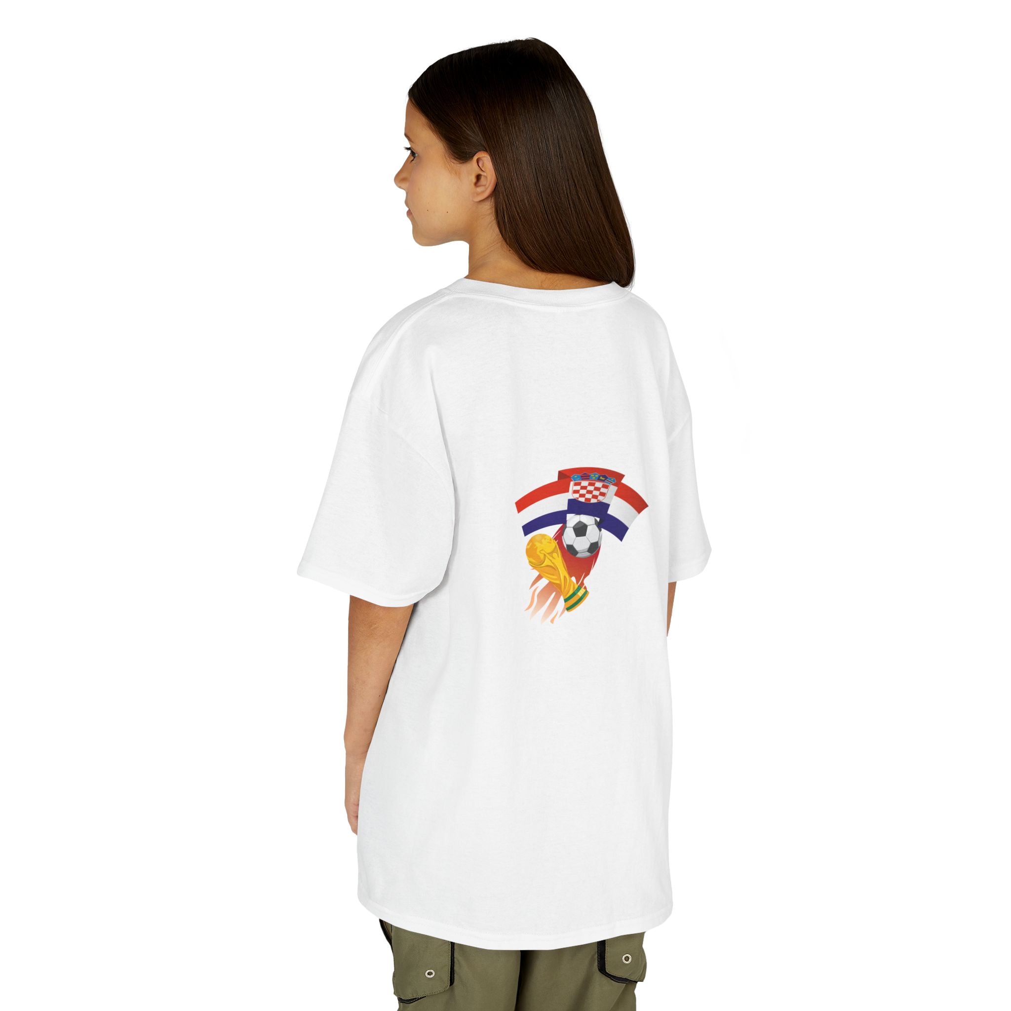 Kids Croatia 2026 Soccer T‑Shirt — National Flag & Crest Football Tee