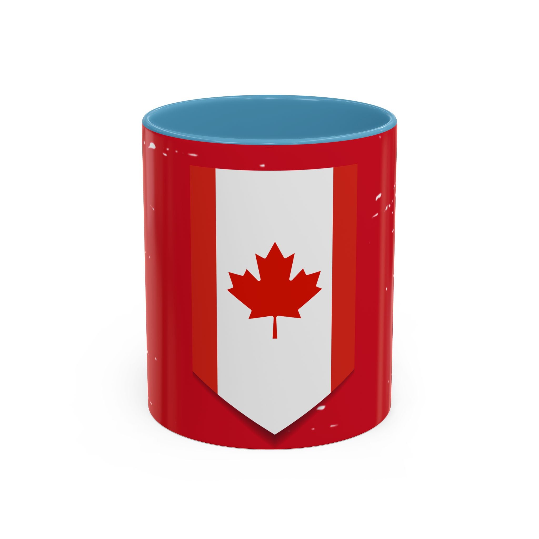 Canada Maple Leaf Accent Coffee Mug – Red Canadian Flag Design (11/15 oz)