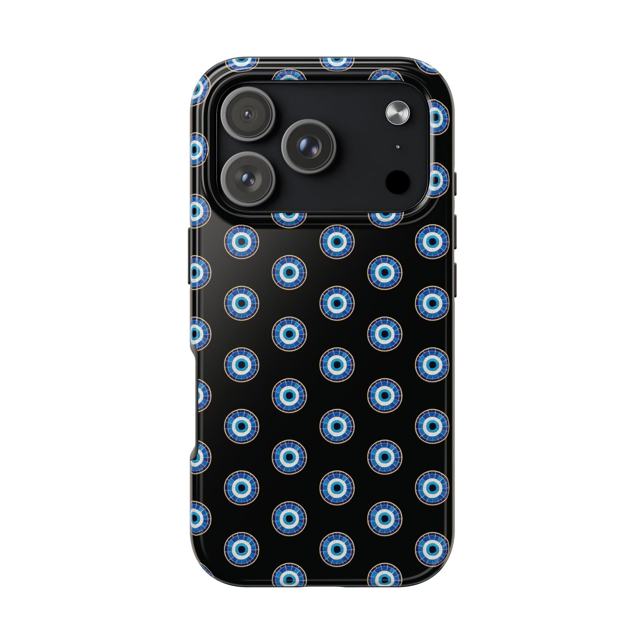 Evil Eye Pattern Tough Phone Case — Protective Blue Nazar Design