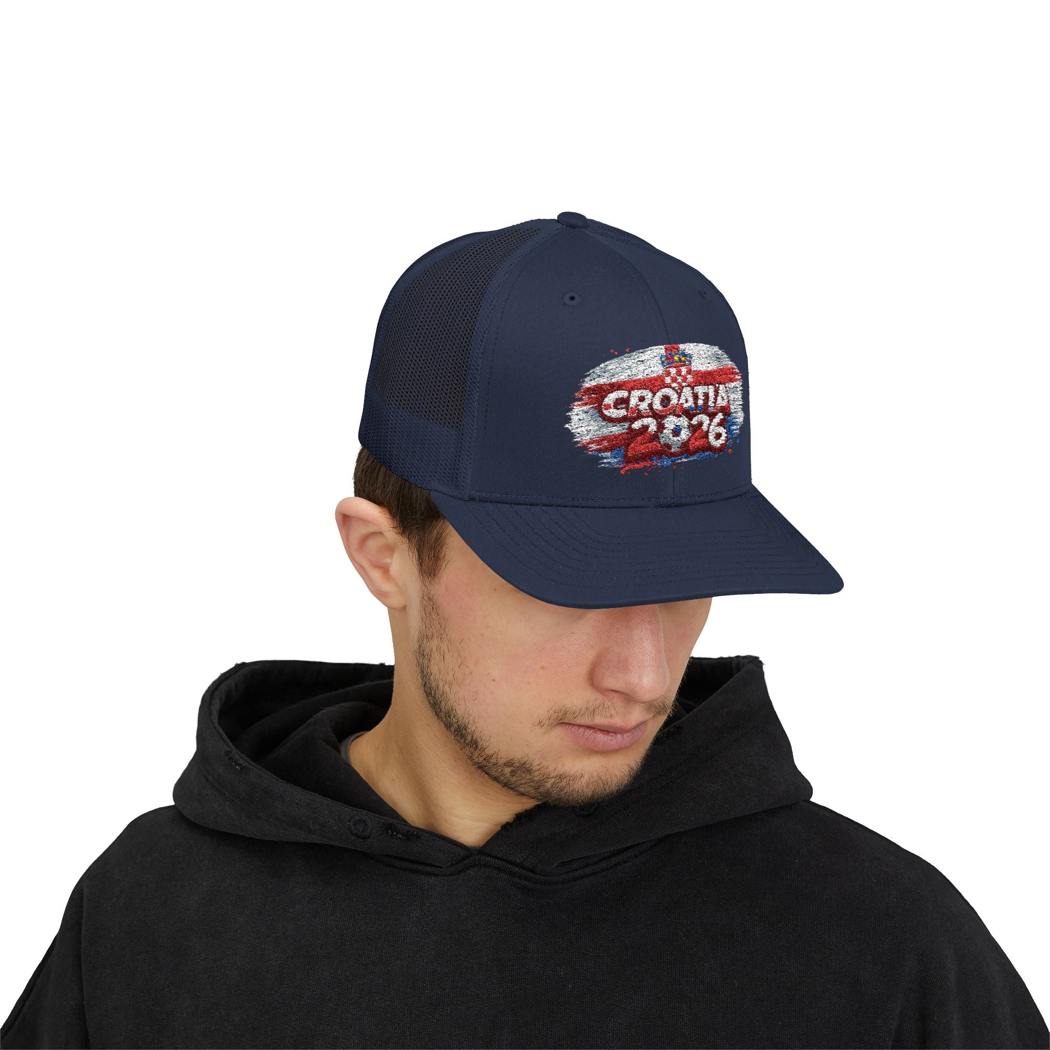 Croatia 2026 Sparkle Flag Trucker Cap