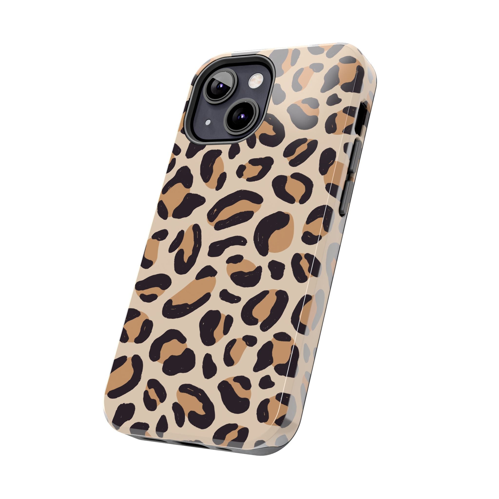 Leopard Print Tough Phone Case – Durable Glam Protective Cover