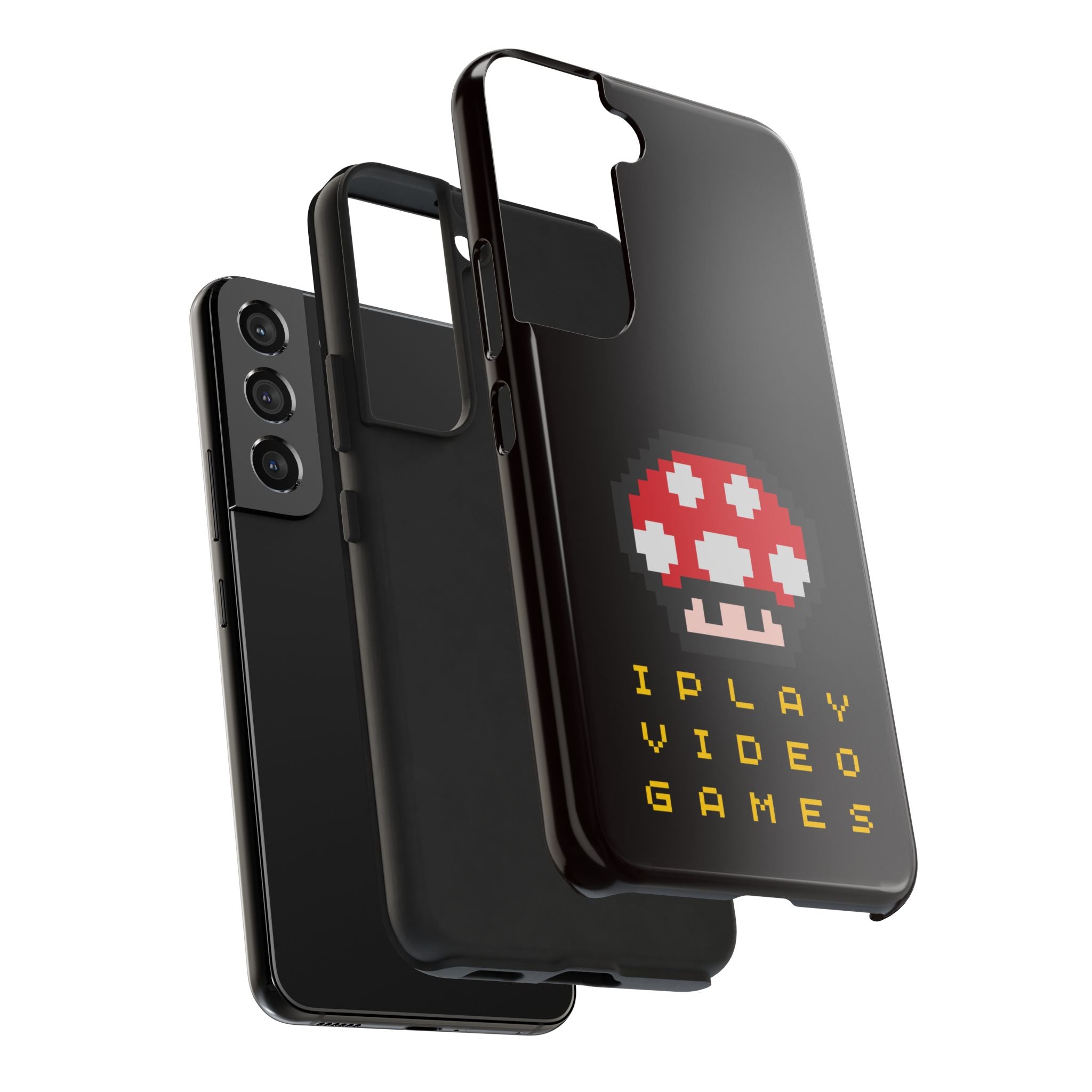 I Play Video Games Pixel Mushroom Phone Case — Tough Protective Gamer Case