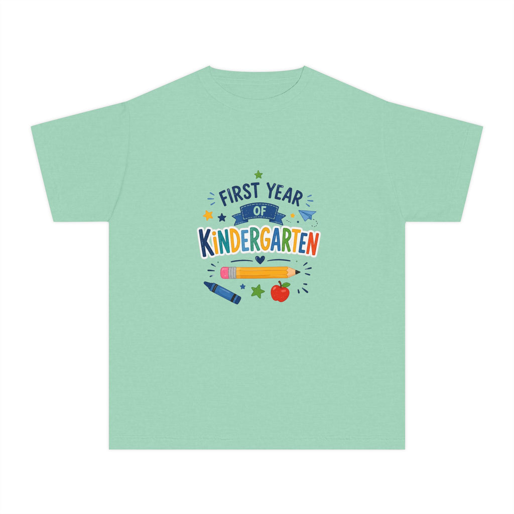 First Year of Kindergarten Youth Tee – Back-to-School Kids Shirt