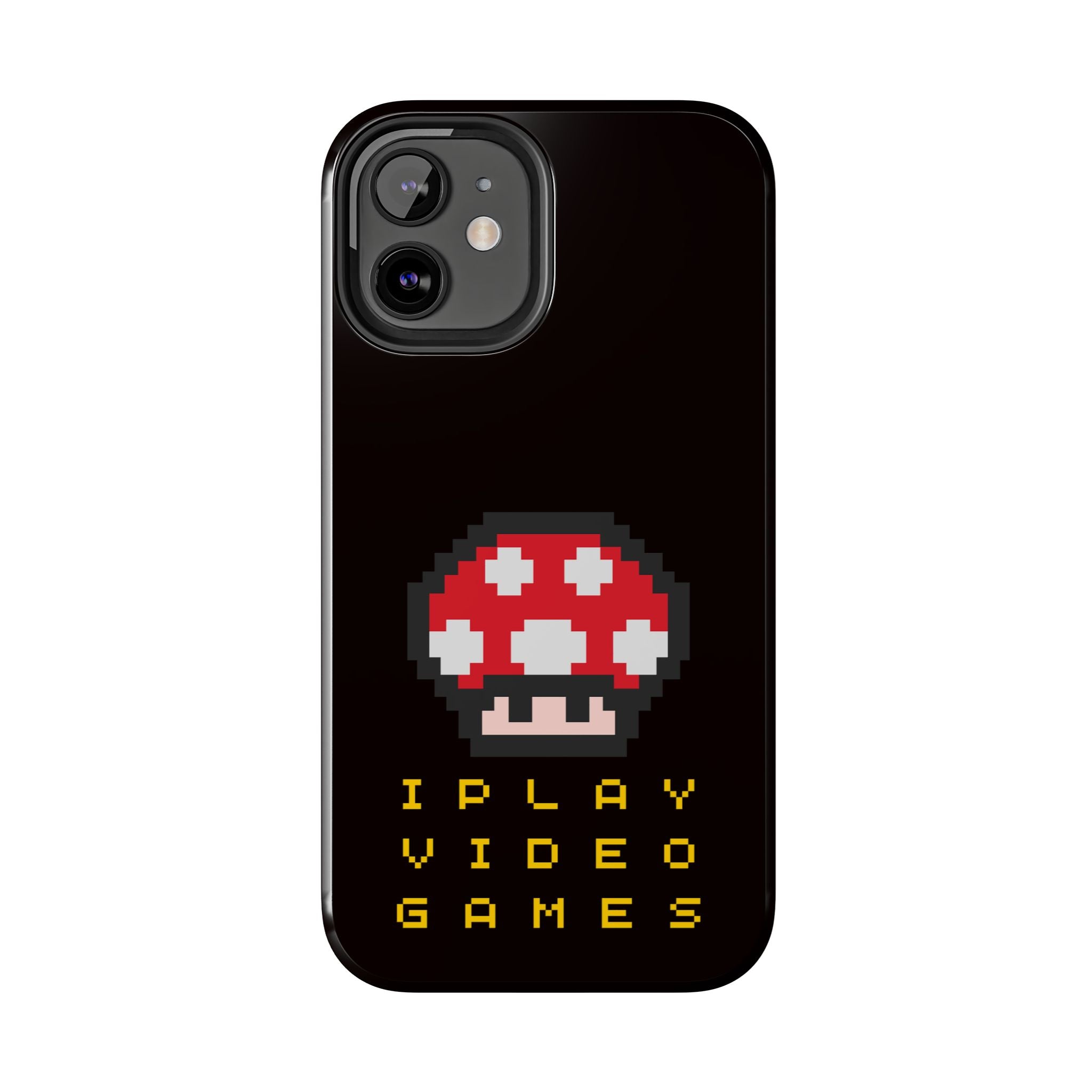 I Play Video Games Pixel Mushroom Phone Case — Tough Protective Gamer Case