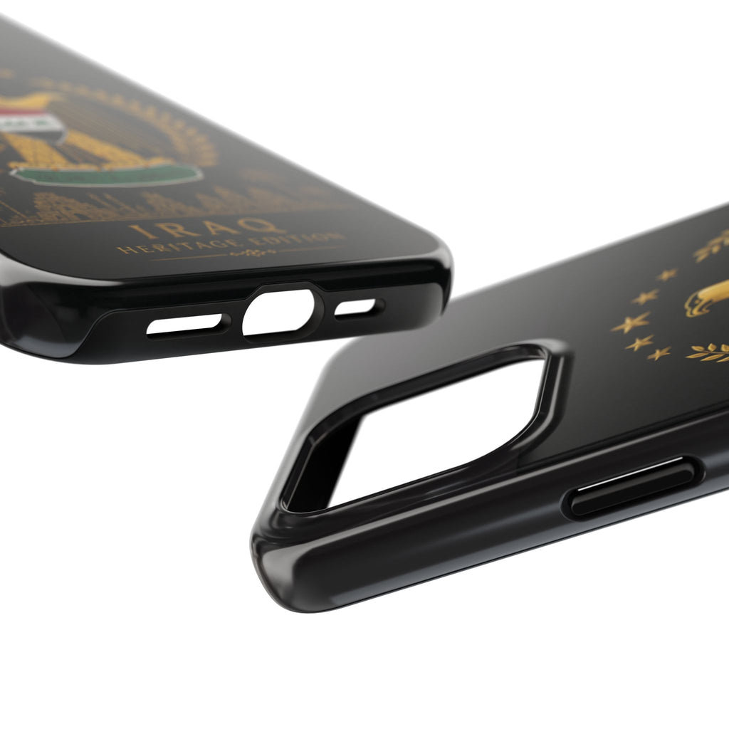 Iraq Coat of Arms Tough Phone Case — Arabic ‘Allahu Akbar’ Military Eagle Design