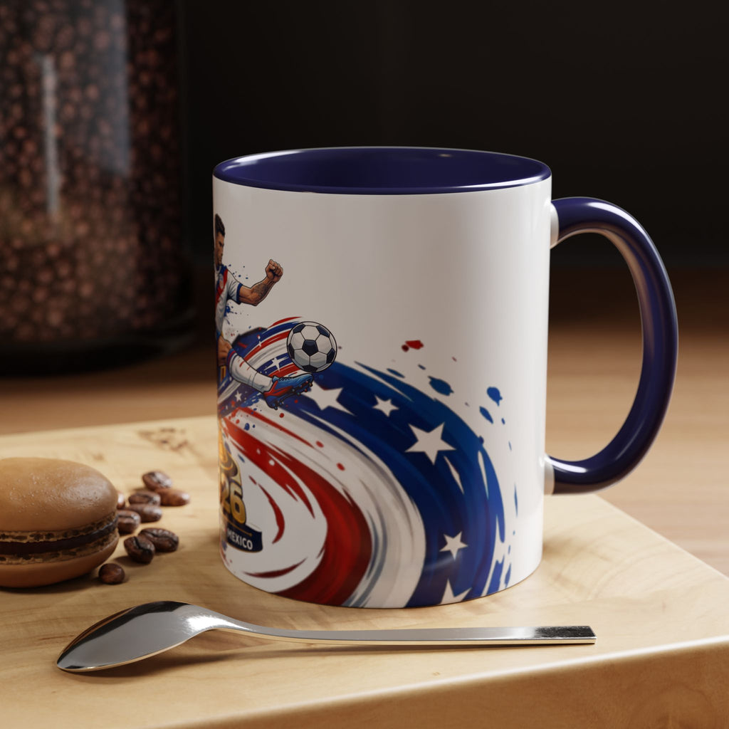 2026 CONCACAF Soccer Champion Accent Mug — USA Canada Mexico  Cup Qualifier Design