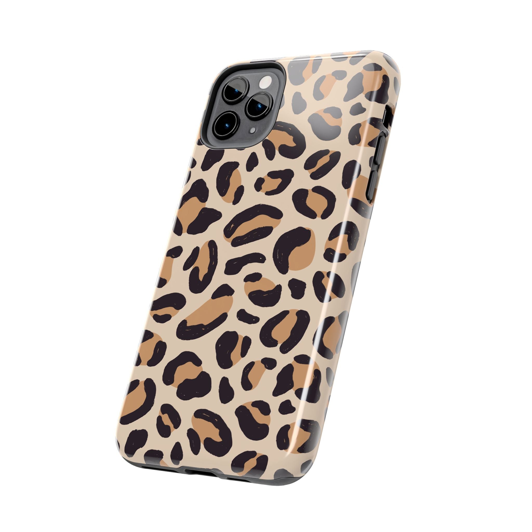 Leopard Print Tough Phone Case – Durable Glam Protective Cover