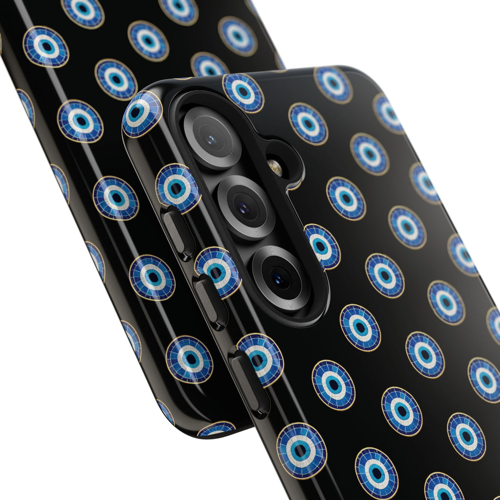 Evil Eye Pattern Tough Phone Case — Protective Blue Nazar Design