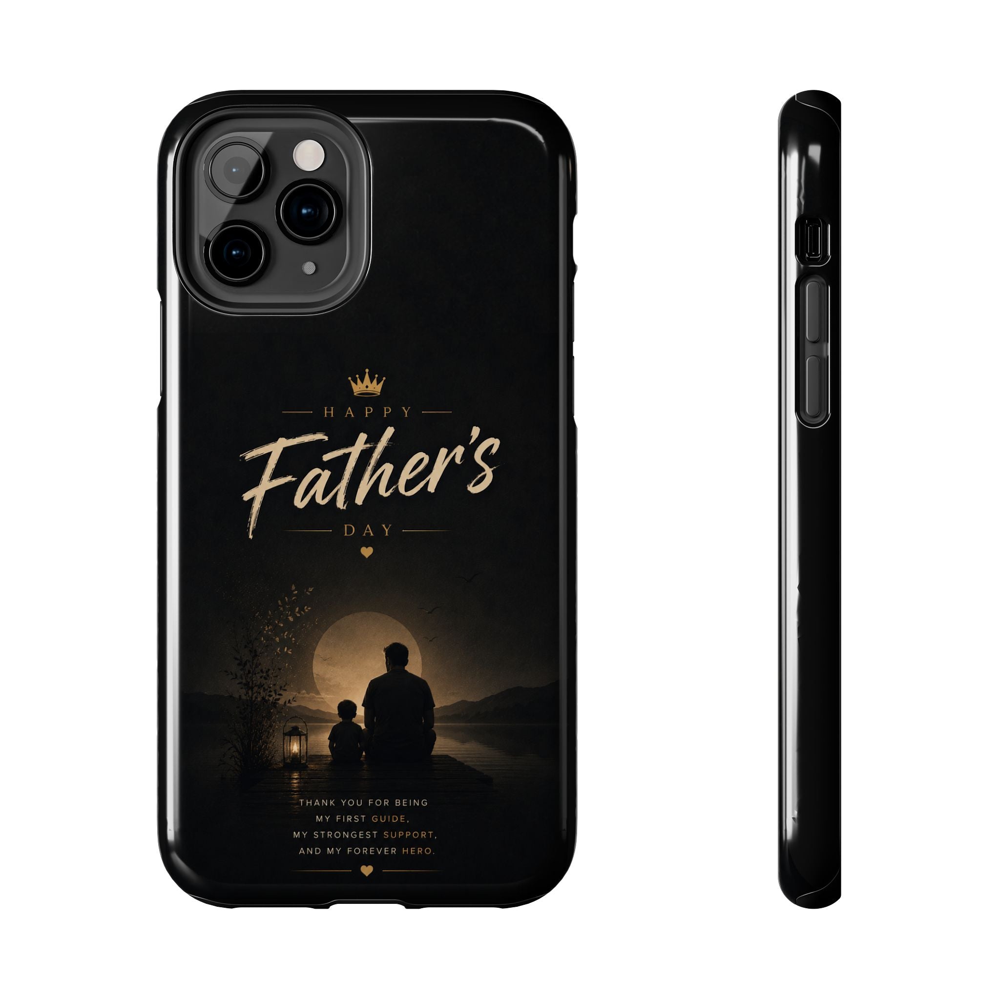 Father's Day Tough Phone Case — 'Happy Father's Day' Silhouette Tribute