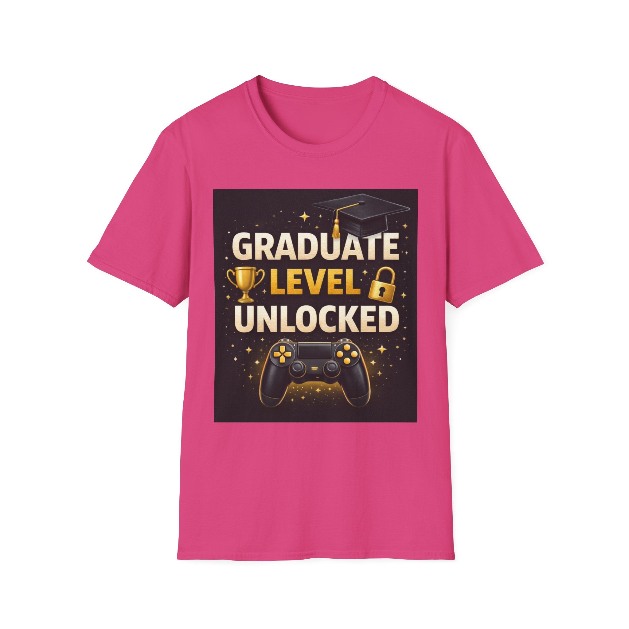 Graduate Level Unlocked T-Shirt — Gamer Graduation Tee